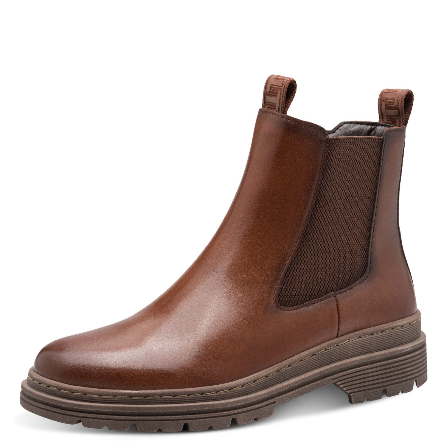 Tamaris Chelseaboots Blockabsatz, Stiefelette mit Stretcheinsatz an der Außenseite