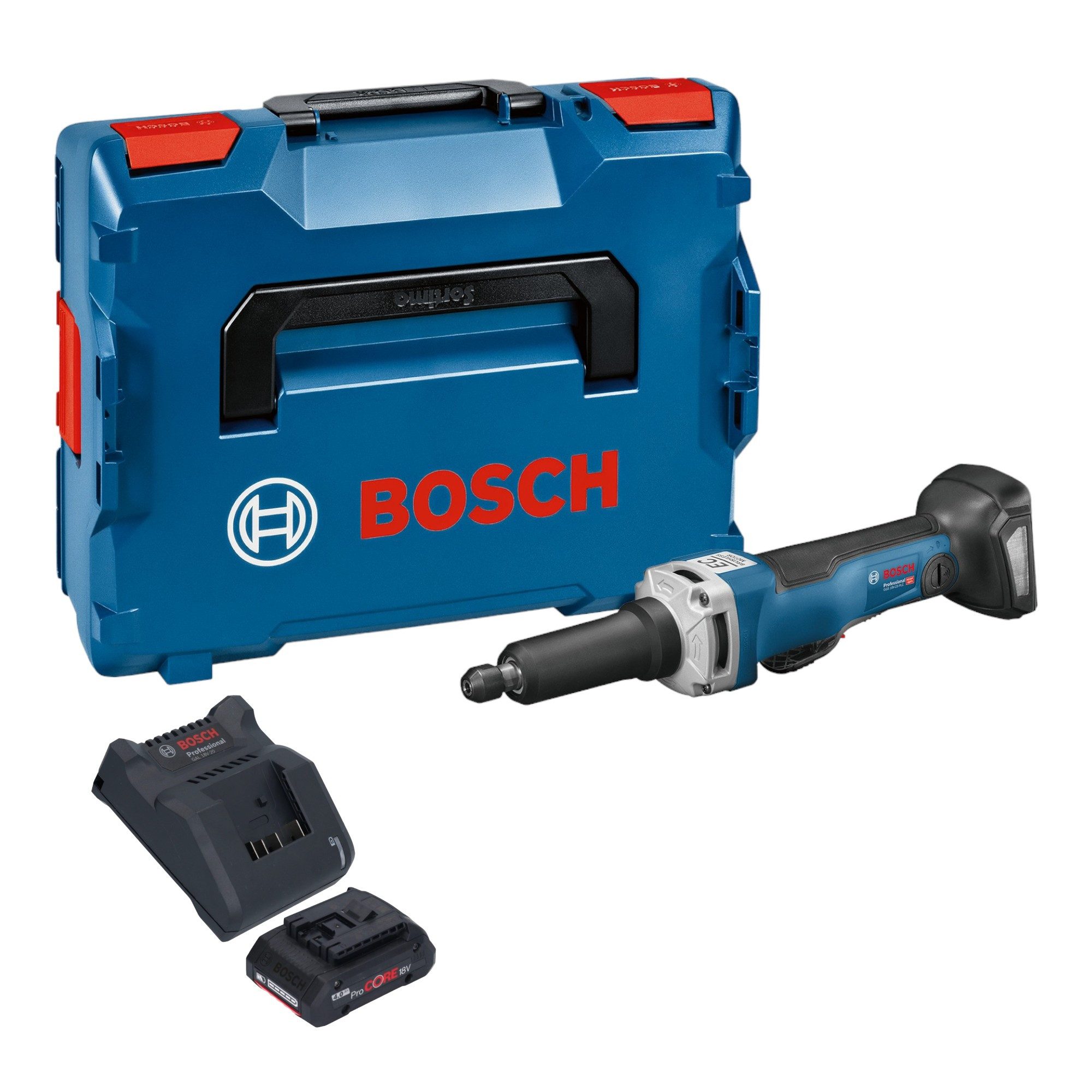 Bosch Professional Akku-Geradschleifer GGS 18V-23 PLC Professional 18V + 1x ProCore Akku 5,0 Ah + Lader