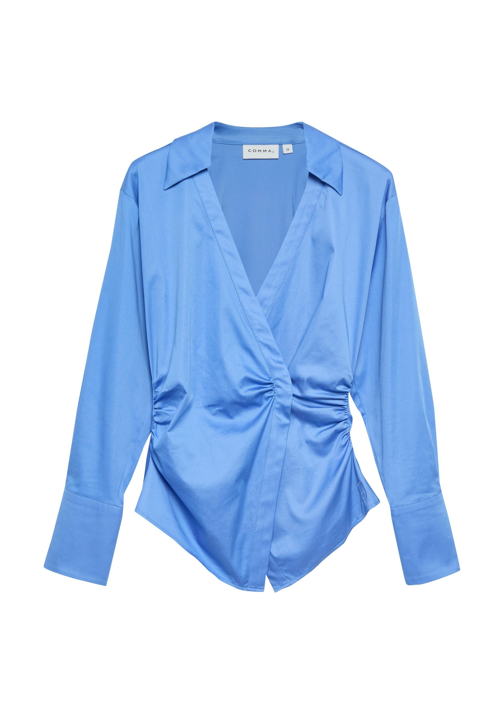 comma Hemdbluse Bluse BLUE