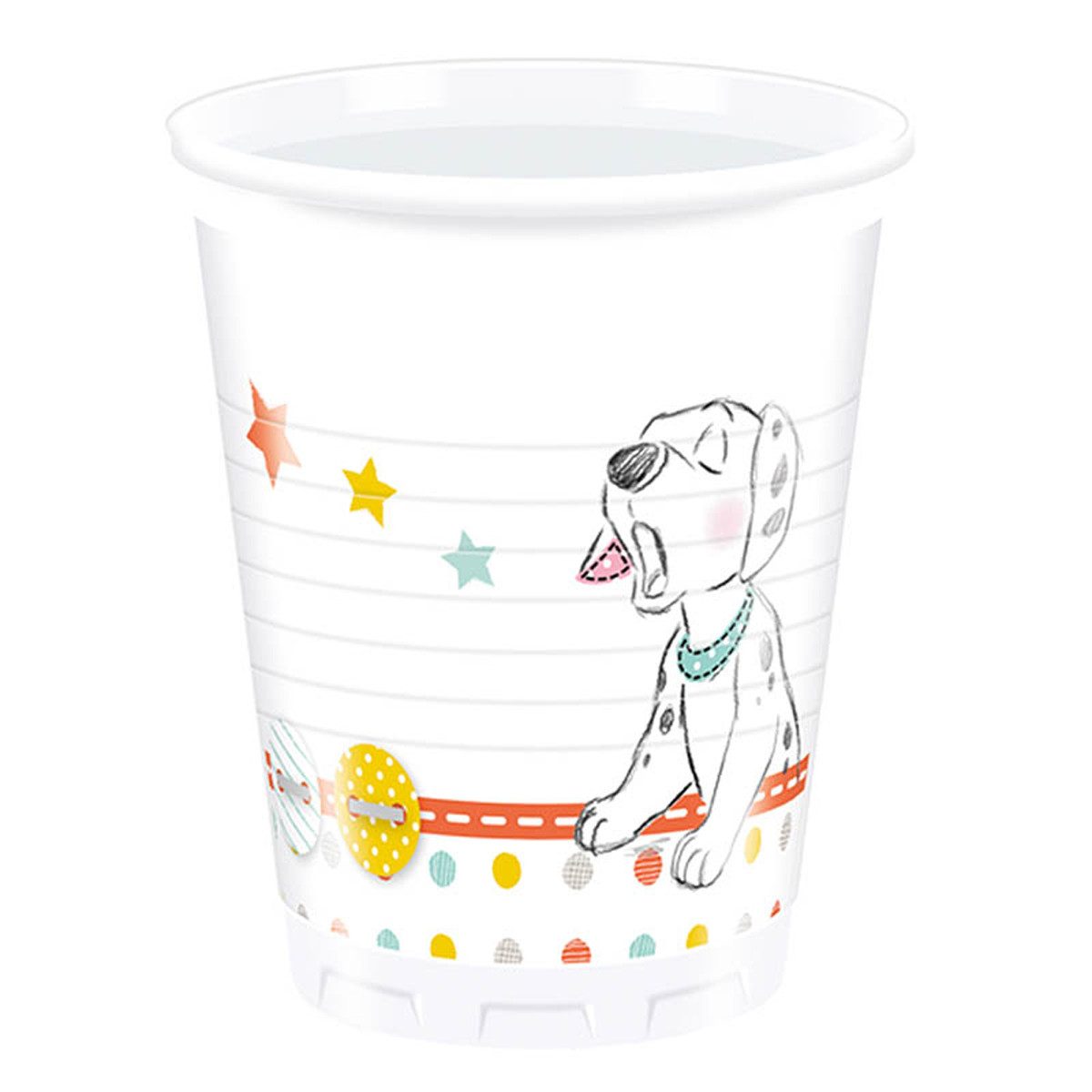 Procos Geschirr-Set Becher Baby Shower Disney 200ml/8Stk., Polyester