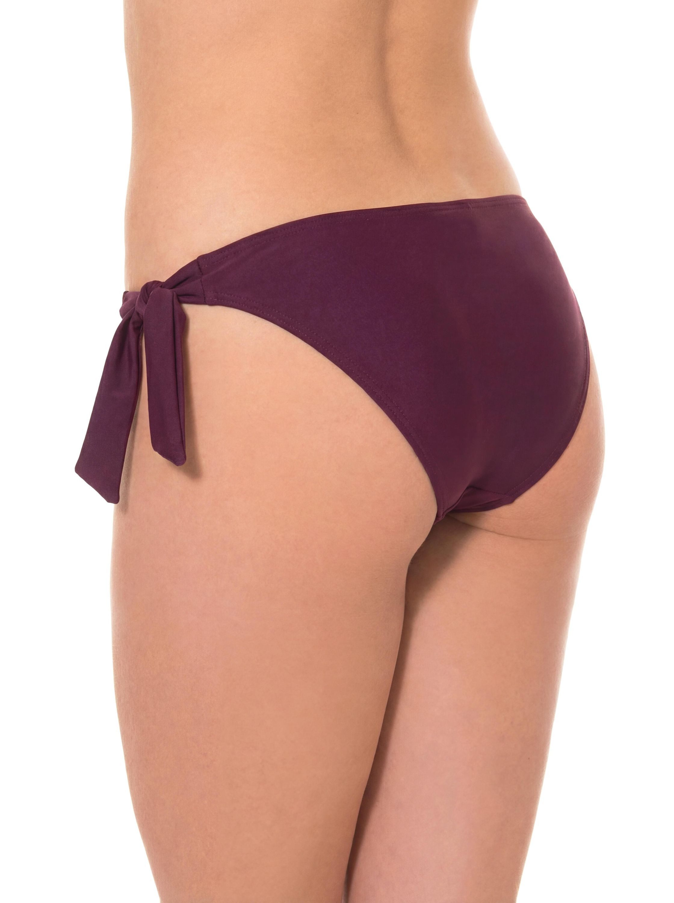 Aquarti Bikini-Hose Damen Bikinihose seitlich zum Binden Hüftslip in schönen Unifarben