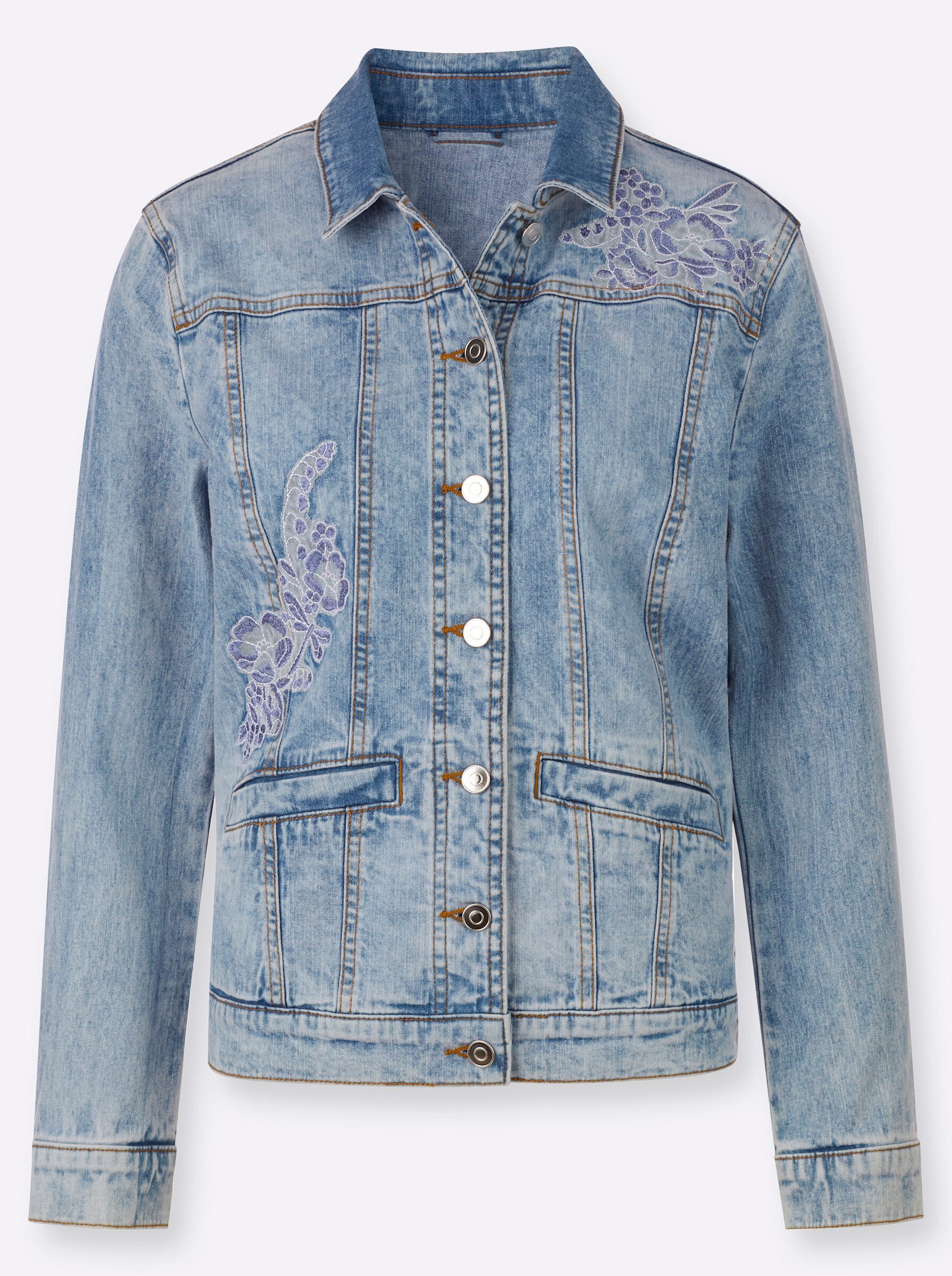 Allwetterjacke Jeans-Jacke Langarm
