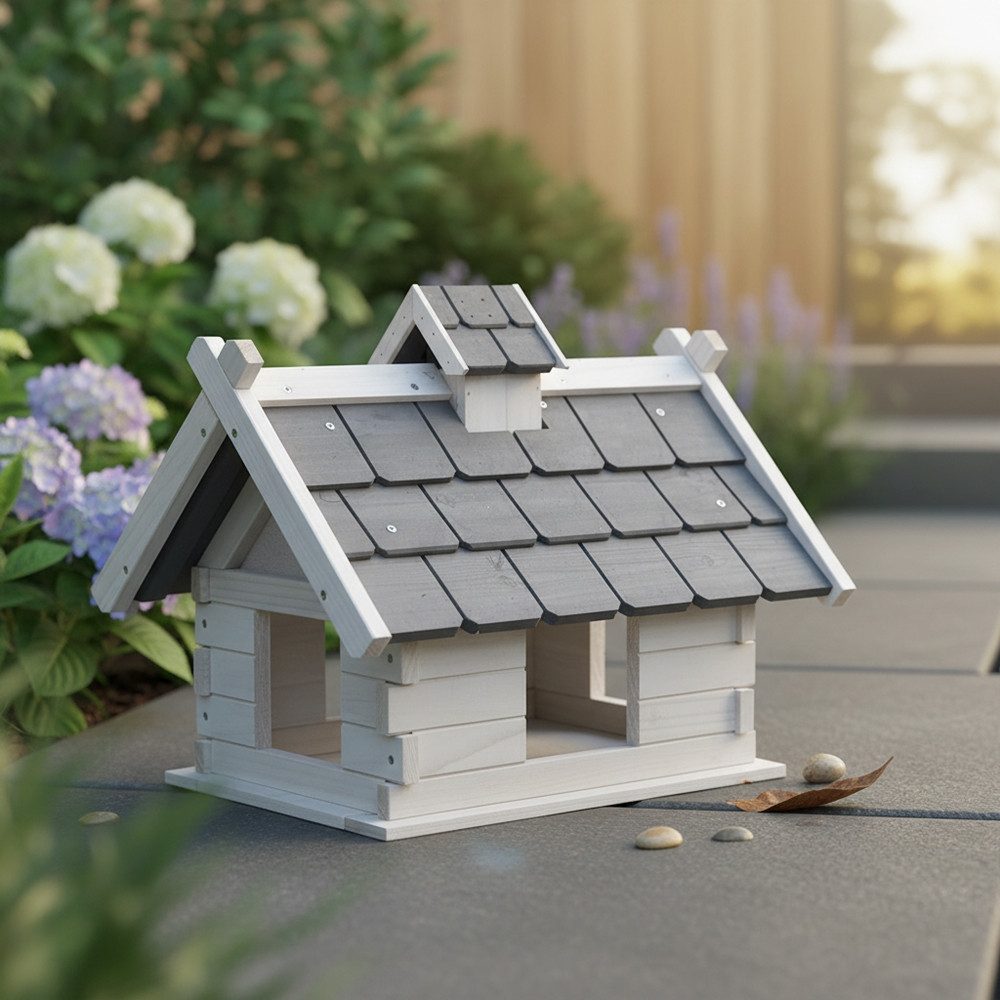 Melko Vogelhaus Vogelfutterhaus Vogelvilla Vogelhaus Holz mit Dach Vogelhäu günstig online kaufen