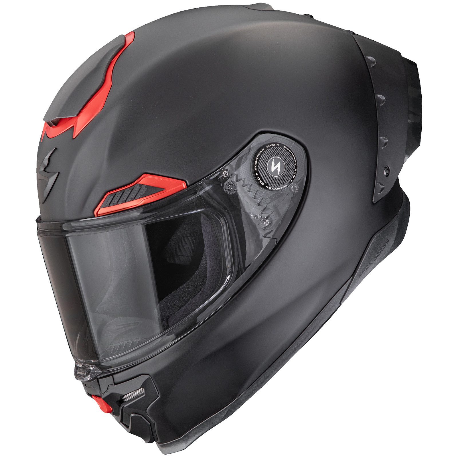Scorpion Exo Motorradhelm Scorpion EXO-Race Air Solid Integralhelm Matt-Schwarz / Rot L (1er Set), integralhelm motorrad