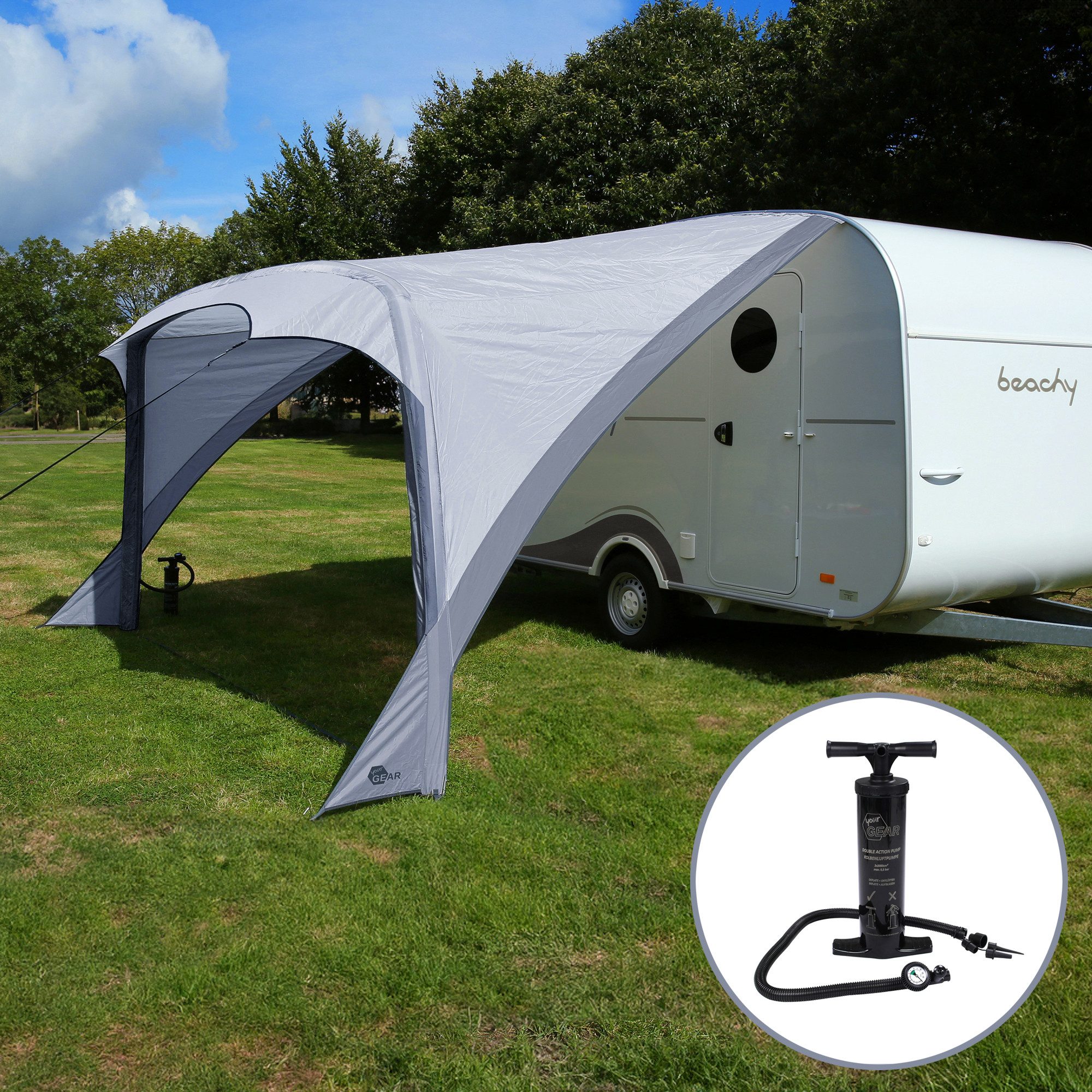 yourGEAR Sonnensegel your GEAR Amalfi Air 360 Wohnwagen Sonnensegel für Hobby Beachy UV 50+