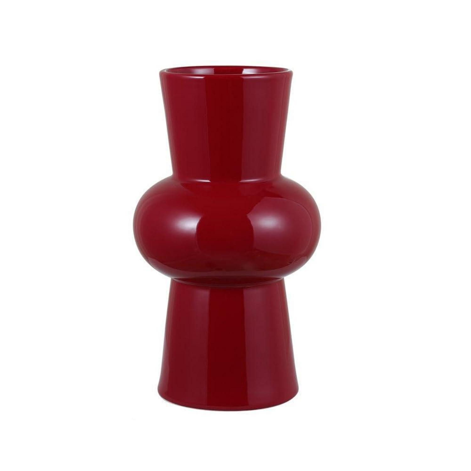 LuxusKollektion Dekovase Keramikvase Burgunderrot 20cm (1 St)