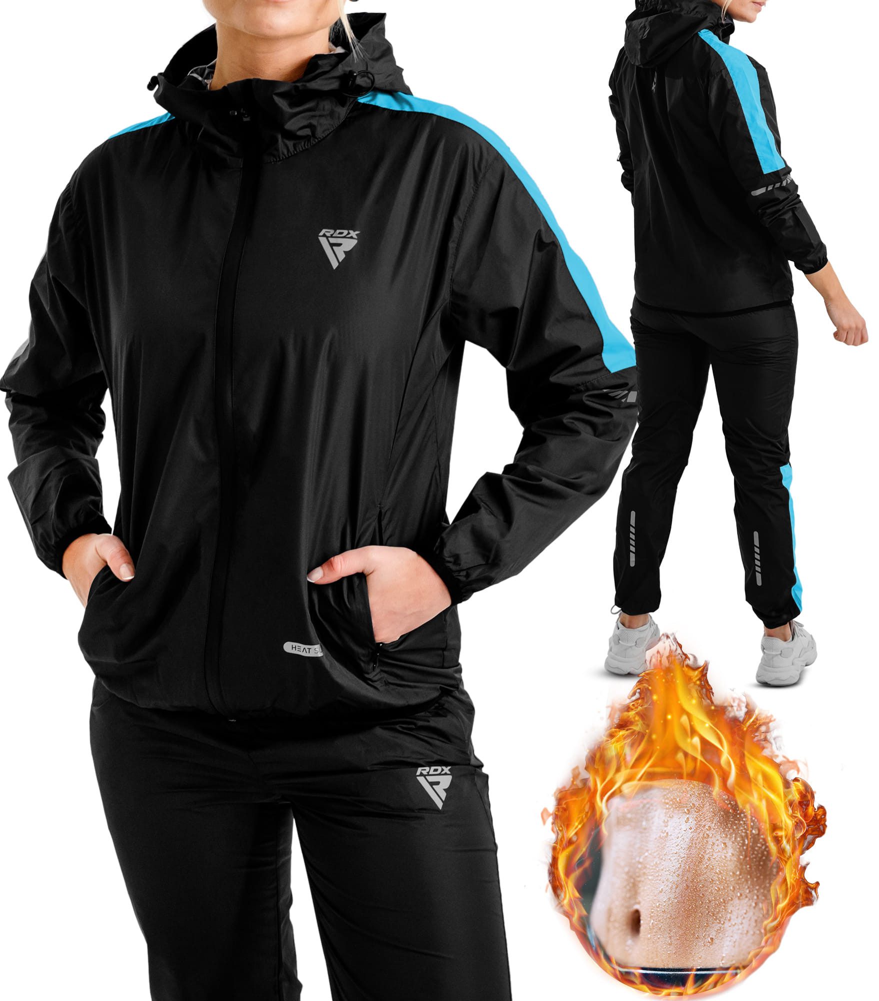 RDX Thermohemd RDX Sweat Suit for Weight Loss, Sauna Suit Reach Hooded Suit