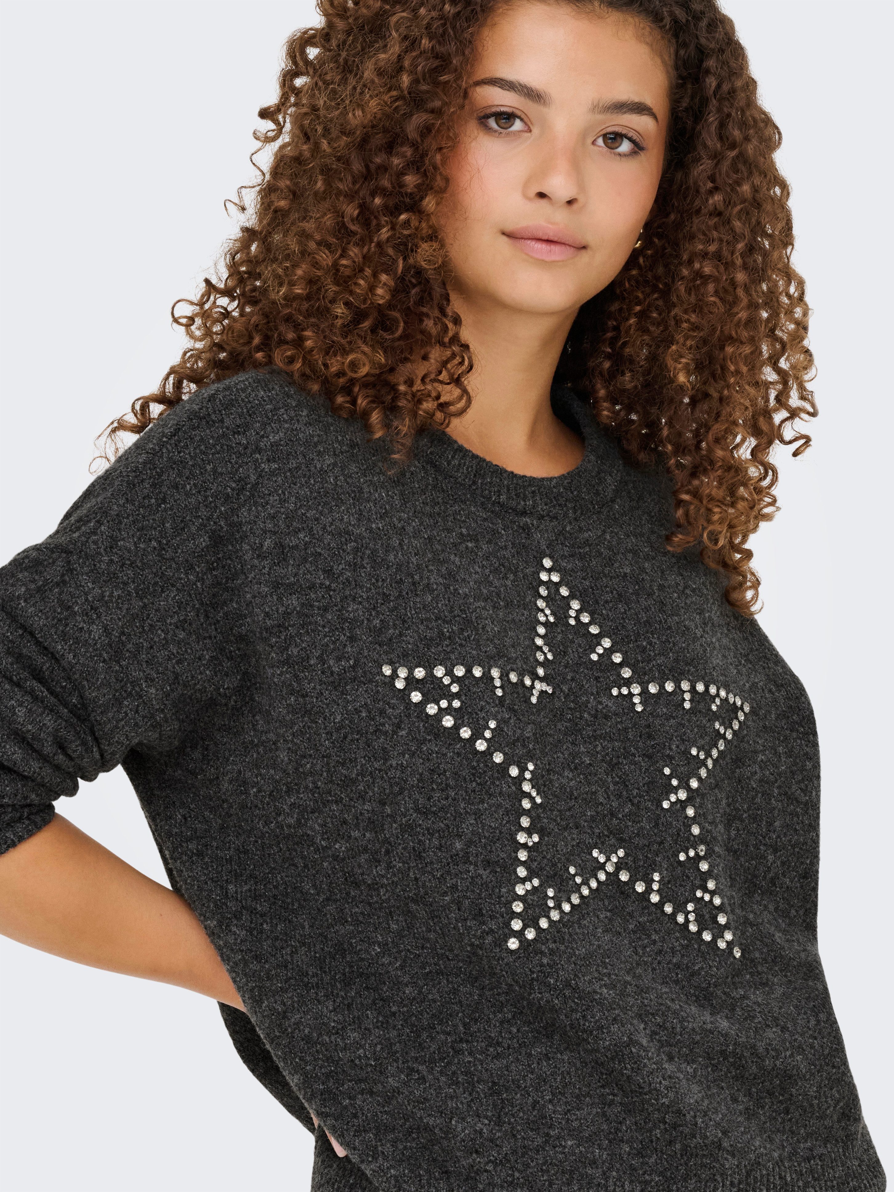 ONLY Strickpullover ONLRENATA LS O-NECK BLING KNT günstig online kaufen