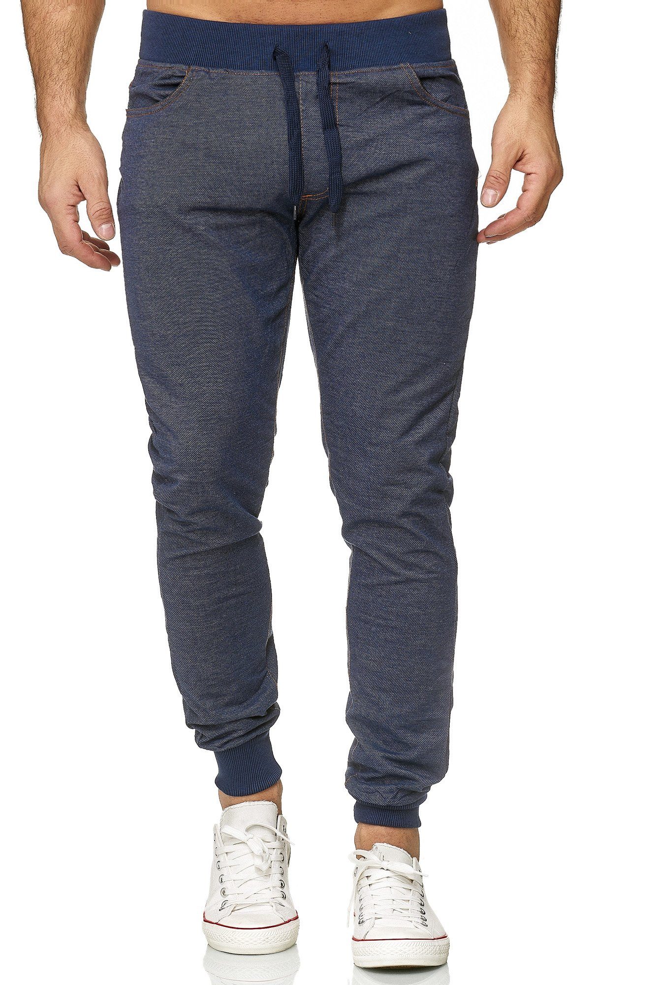 Sweathose Optik Egomaxx Jogginghose Jeans in (1-tlg) Jungen und Jogginghose Blau Sporthose 1202 Stretch