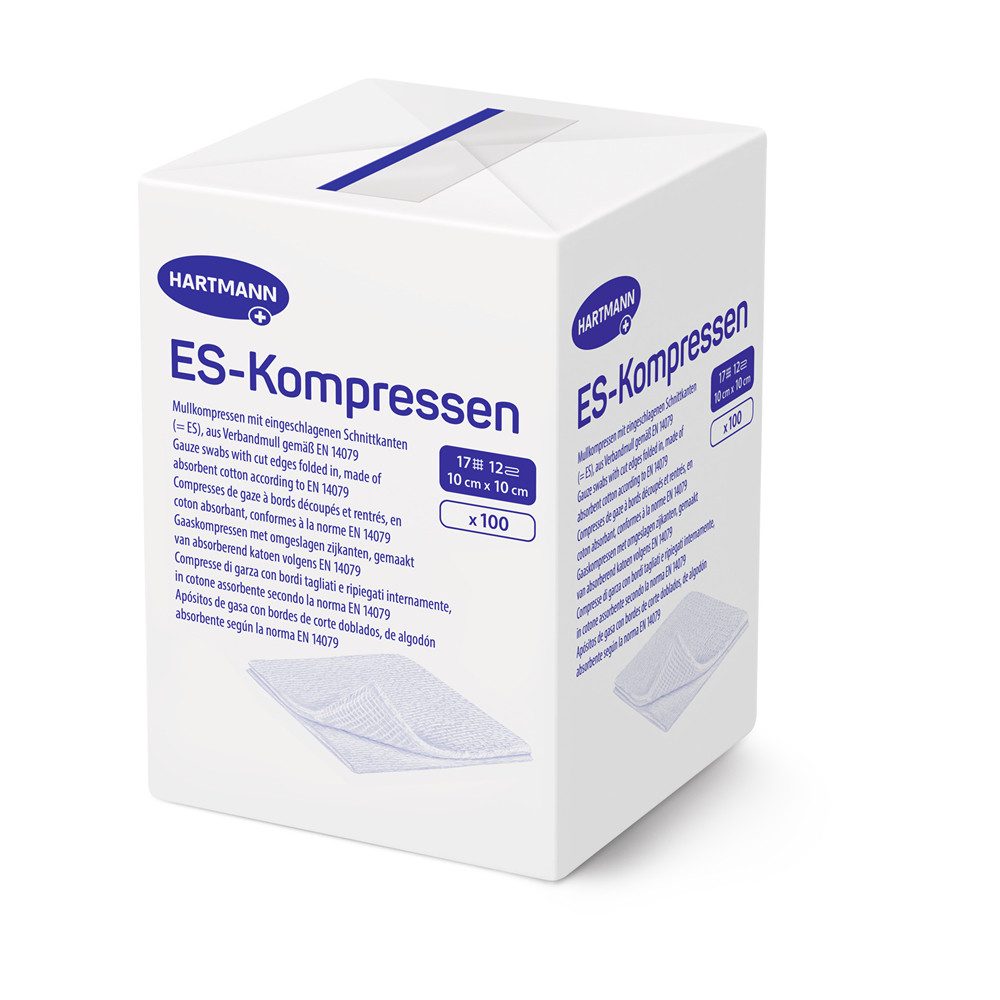 HARTMANN Kalt-Warm-Kompresse HARTMANN ES-Kompressen 10 x 10 cm, unsteril, 12-fach, 100 Stück