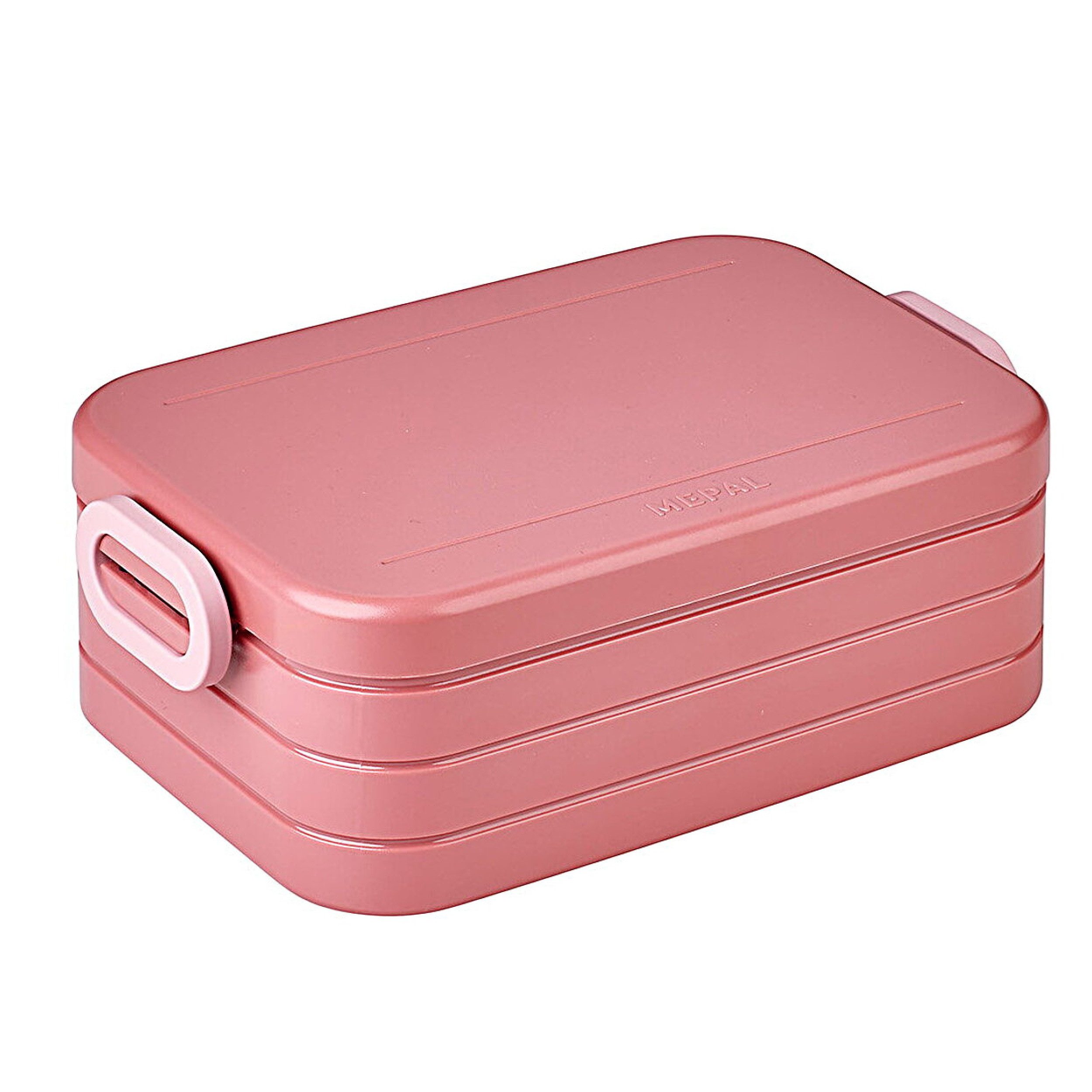 Mepal Lunchbox Lunchbox Take A Break midi, 900 ml, Platz für bis zu 4 Butterbrote, Polypropylen (PP), Acrylnitril-Butadien-Styrol (ABS), Thermoplastische Elastomere (TPE), Brotdose mit praktischen Fächern, Vivid Mauve