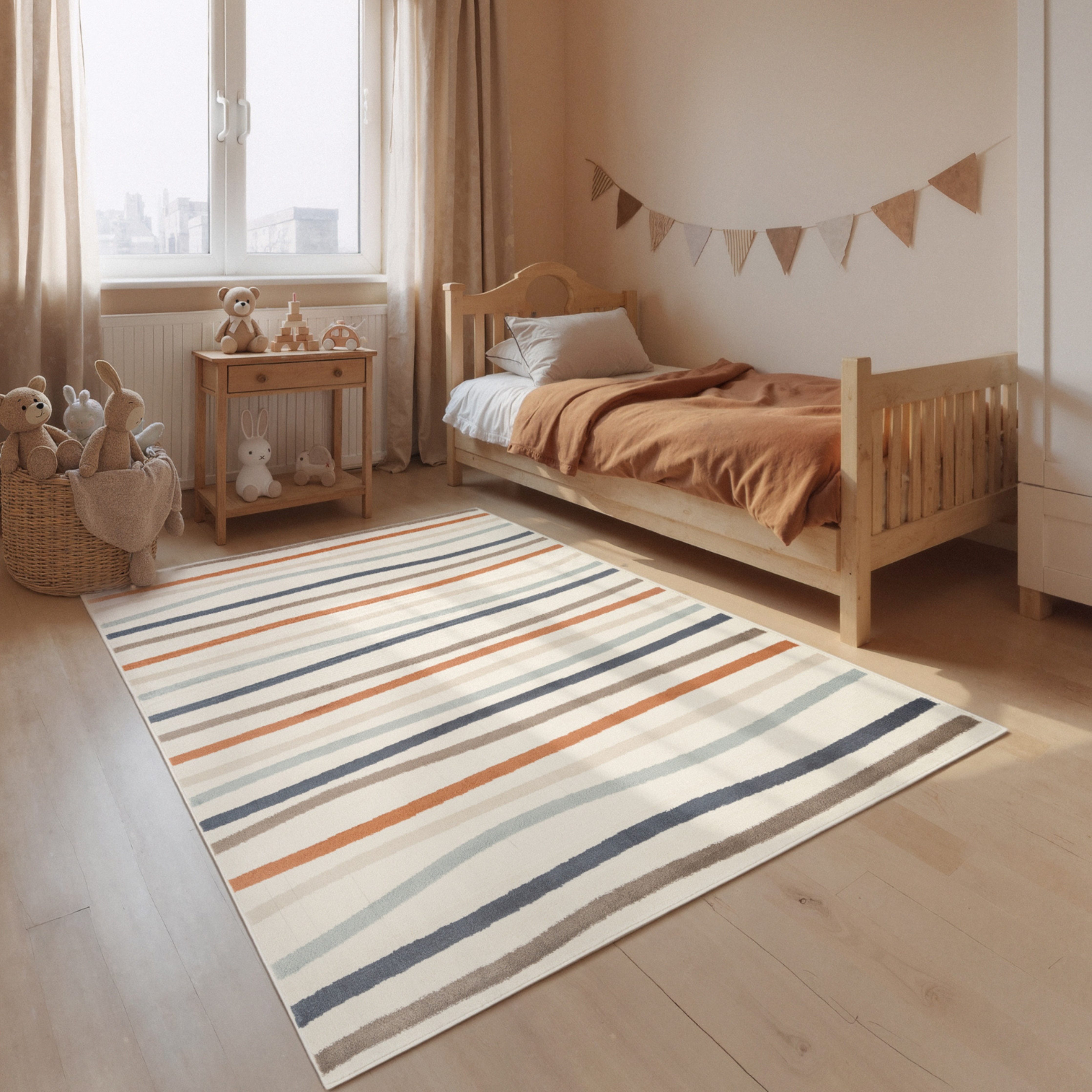 HANSE Home Kinderteppich Linnea, rechteckig, Höhe: 10 mm, Pflegeleicht, Weich, Kinderzimmer, Spielteppich, Spielunterlage