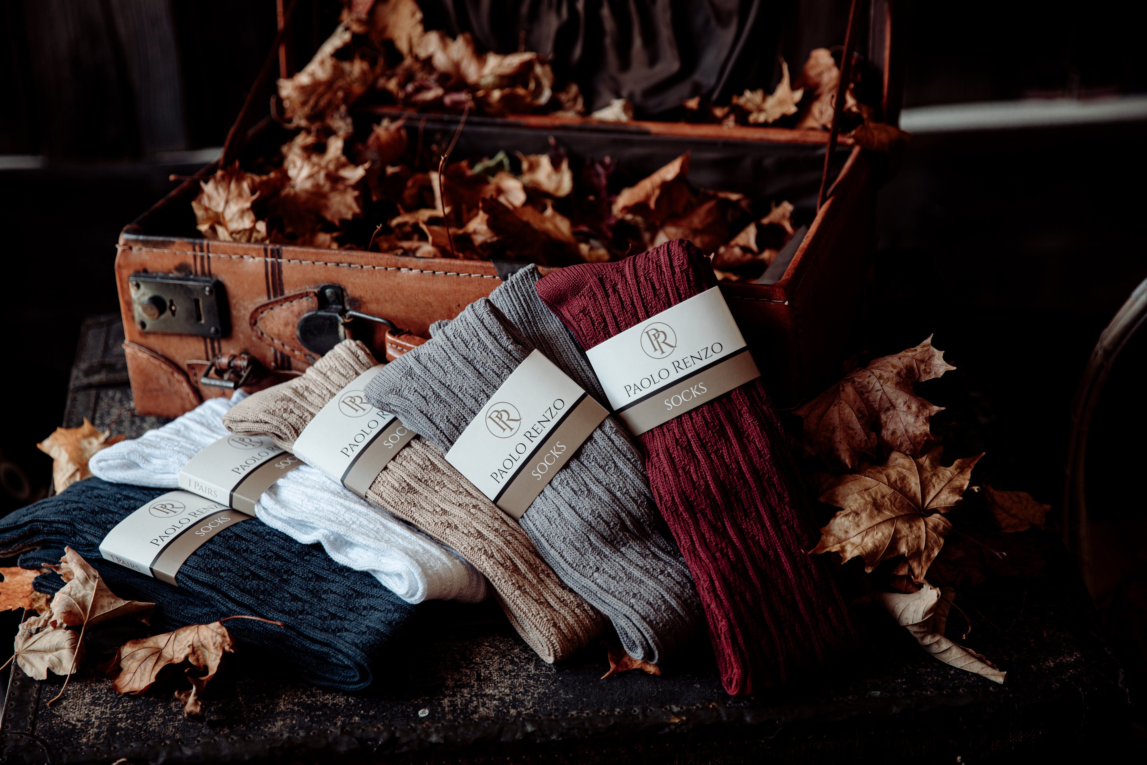 Paolo Renzo Overknees mit Zopfmuster aus hochwertiger Baumwolle (3-Paar, br günstig online kaufen