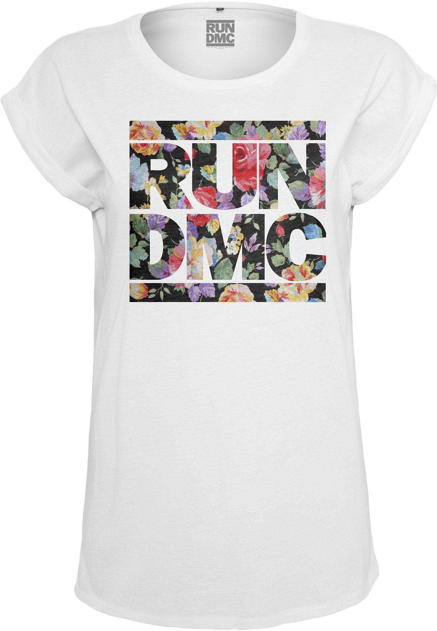 (1-tlg) Ladies Tee RUN T-Shirt MisterTee Floral DMC Damen