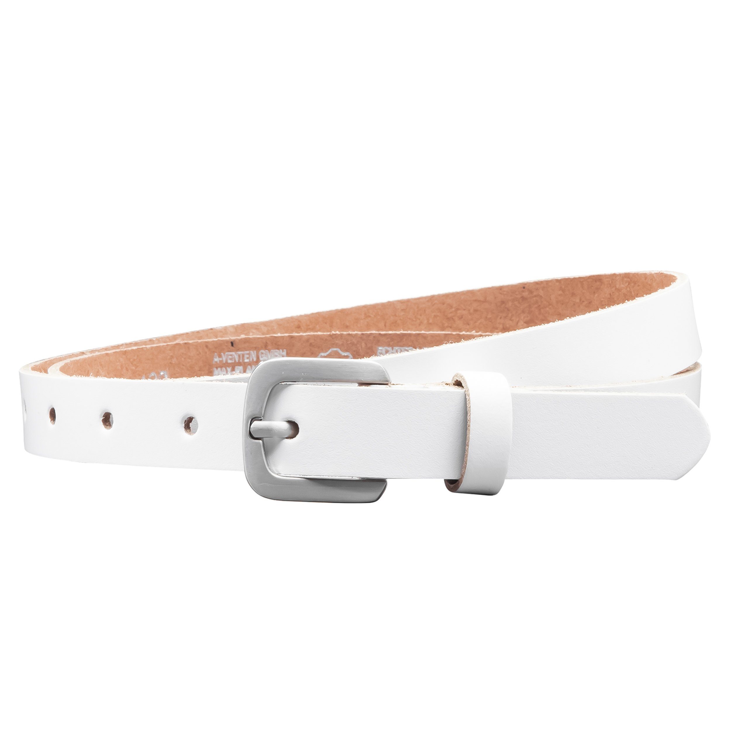 COLOGNEBELT Ledergürtel OM15-SL-Weiss MADE IN GERMANY, Weiss Kürzbar, 100 % Echtleder, Unisex – Bild 2 von 5