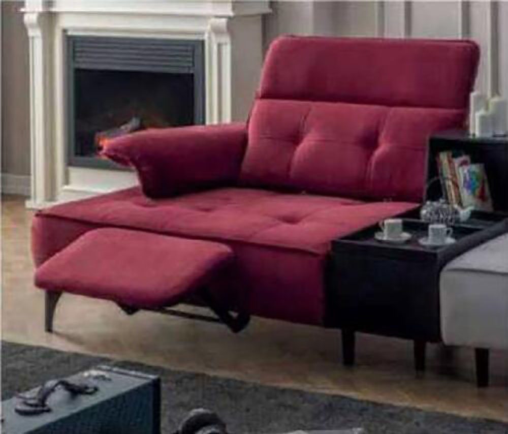 Wohnzimmer Sitzer Rosa Modern Sofa Neu, Sofa Teile Luxus JVmoebel Stoff 3 1 Sofas