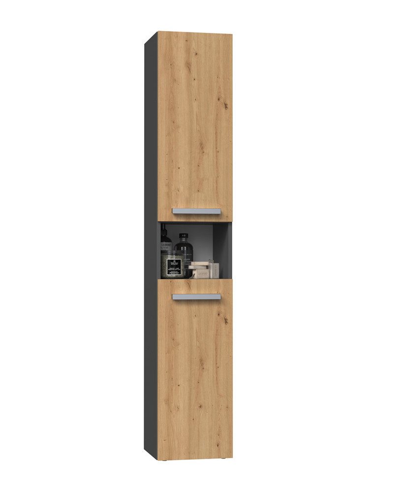 ibonto Hochschrank Badezimmerschrank mit Korb & günstig online kaufen