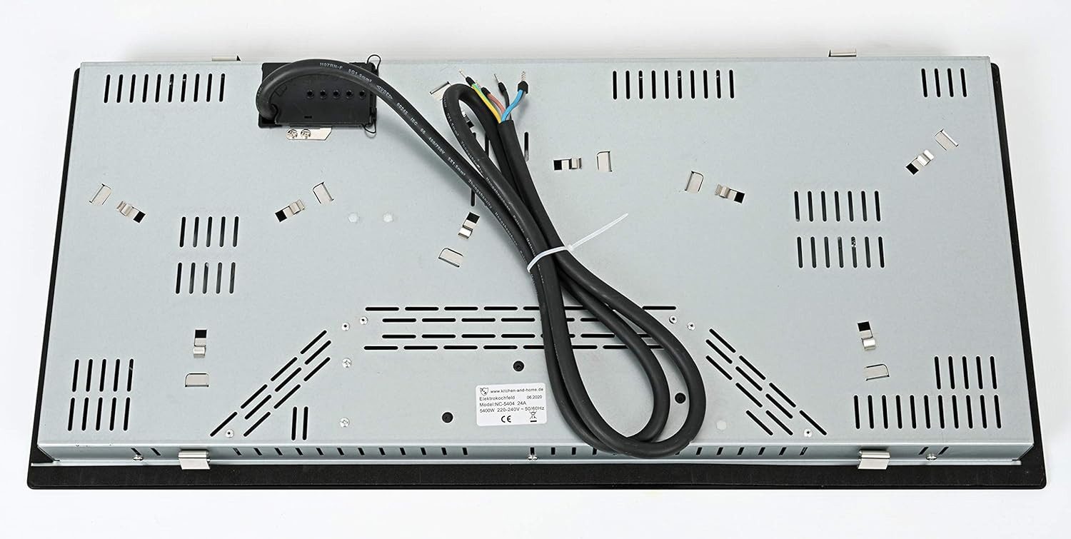 K&H Elektro-Kochfeld K&H 3 Zonen Glaskeramikkochfeld 75cm Elektro Autark Eingebaut NC-5404, Einbaufähig und Autark – Bild 4 von 5