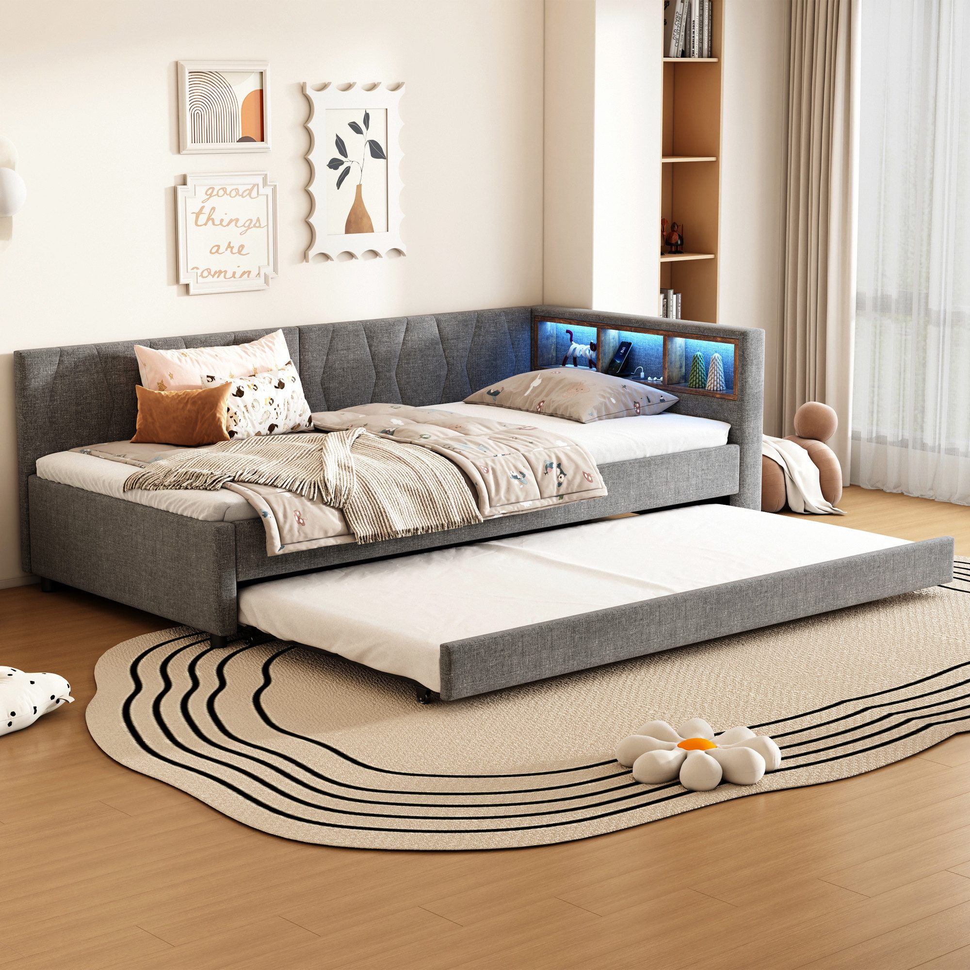 REDOM Polsterbett Stauraumbett Daybett Kinderbett Jugendbett günstig online kaufen