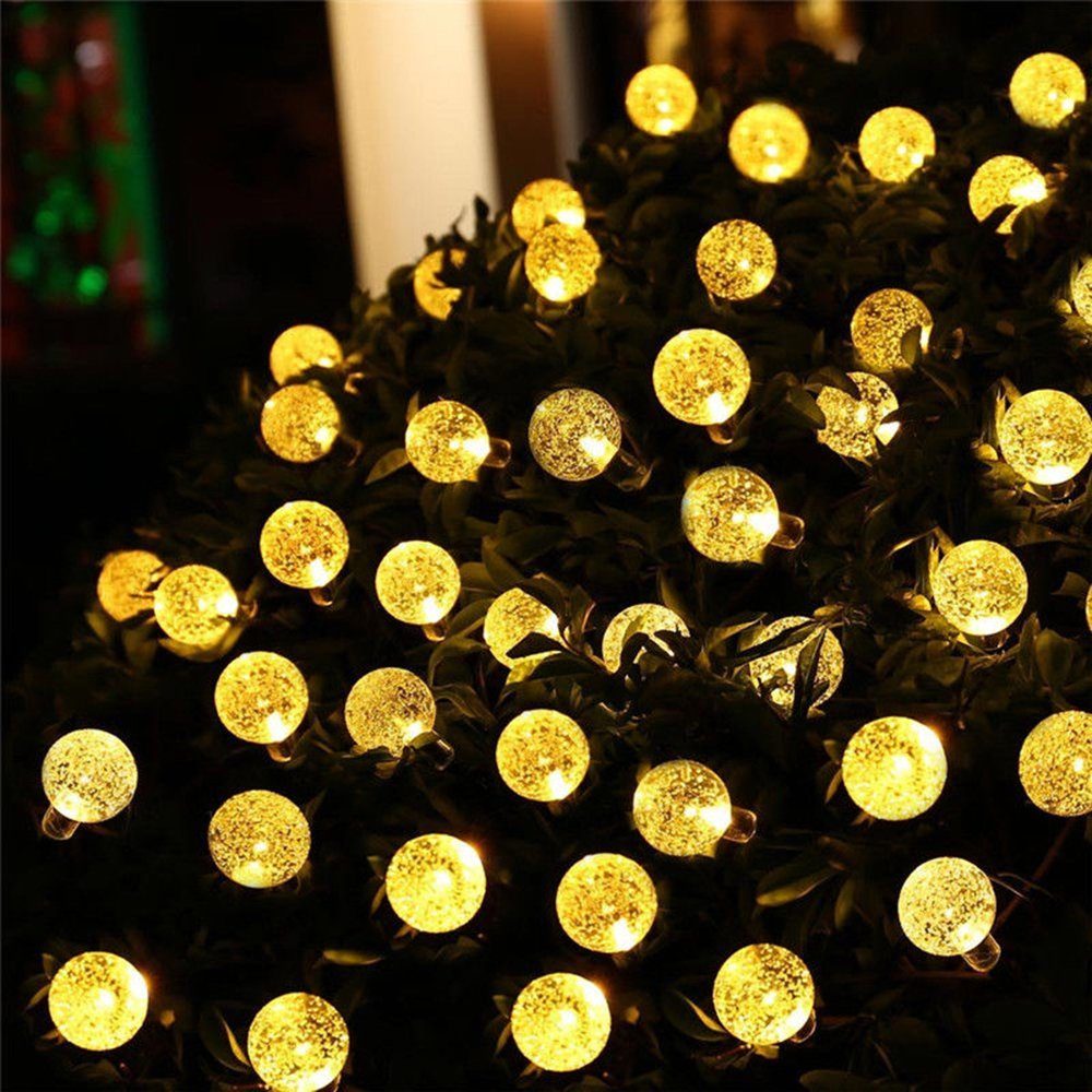 Salcar LED Solarleuchte 10m LED Solar Lichterkette 40er LED Kugel