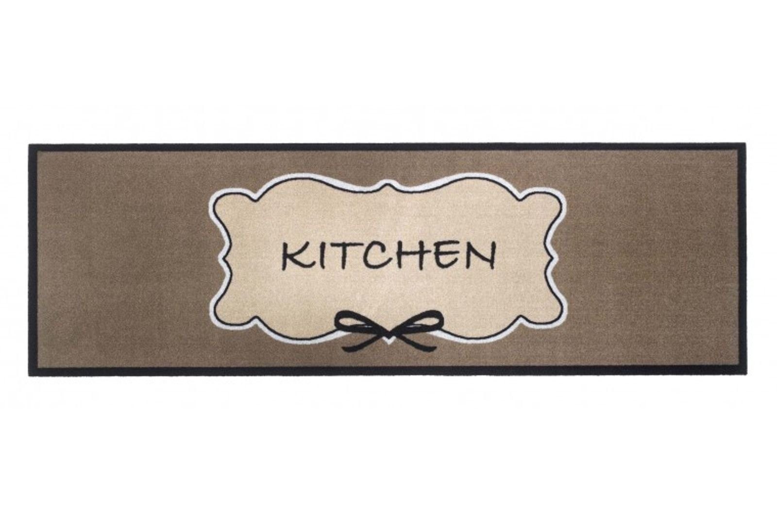 Läufer MD Entree Cook&Wash Eingangsmatte - Teppichmatte - Küchenteppich, MD Entree, rechteckig, Höhe: 5 mm, bei 30° waschbar, anti-rutsch, 50 x 150 cm, Kitchen Bow, beige