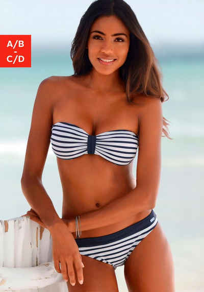 Venice Beach Bandeau-Bikini-Top Summer, mit kontrastfarbener Schlaufe