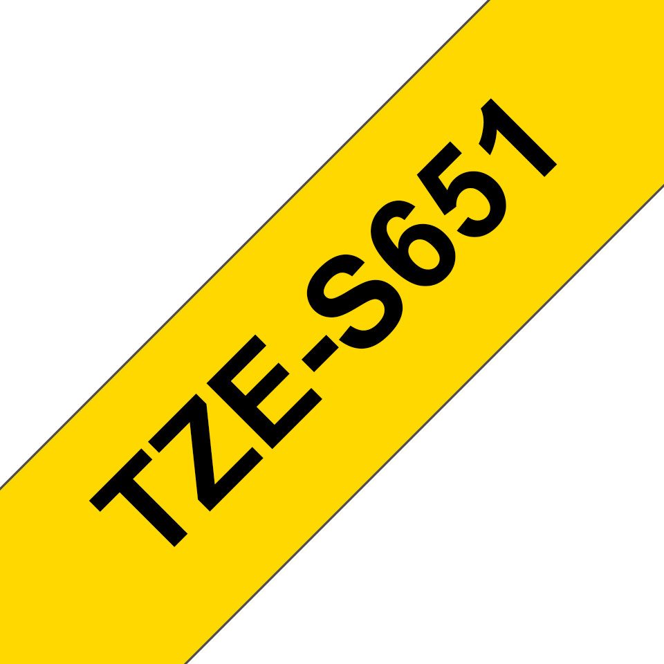 Brother Schriftband TZe-S651 (extra st) Schwarz auf Gelb Tintenpatrone