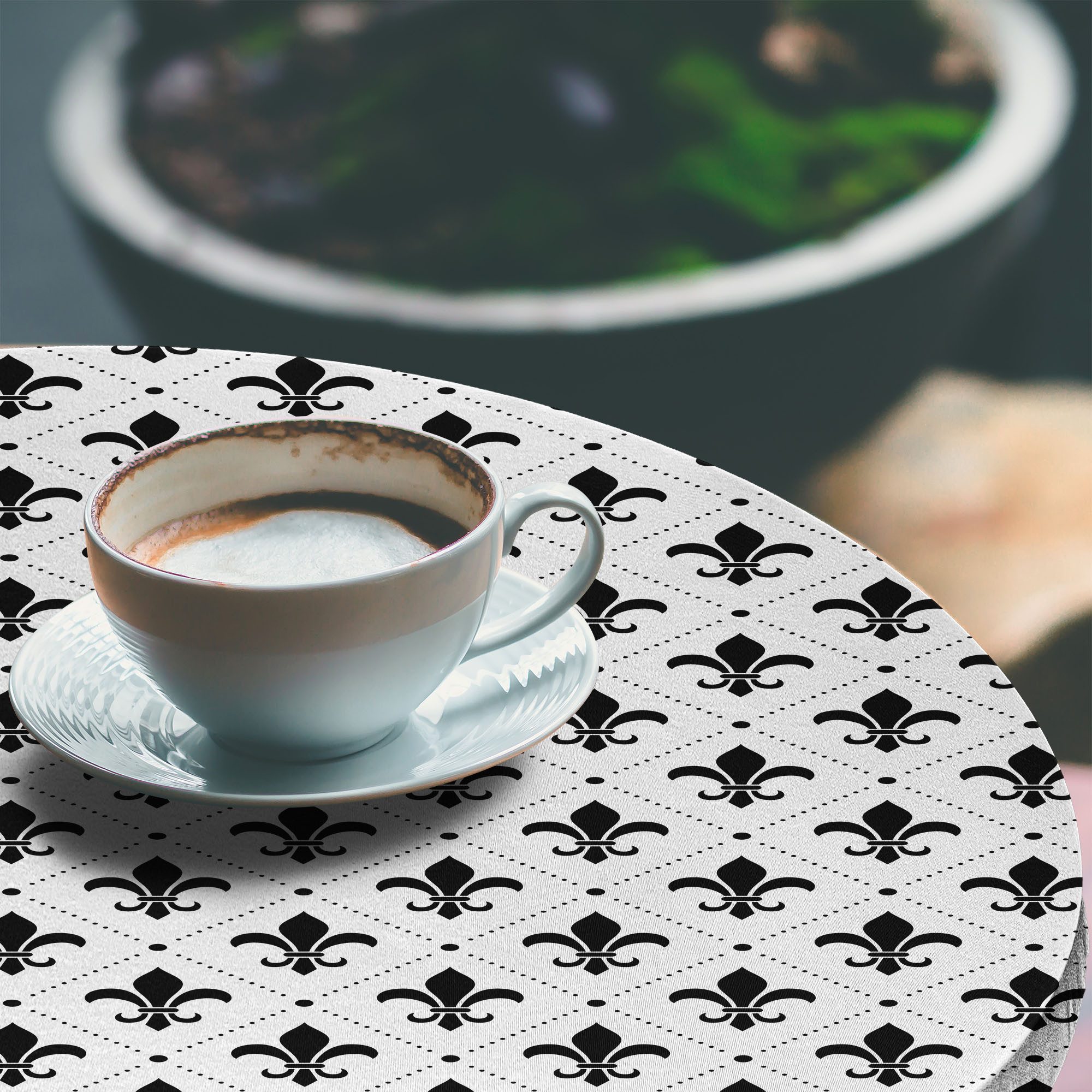 Abakuhaus Tischdecke Rundum-elastische Stofftischdecke, Fleur De Lis Französisch Motive