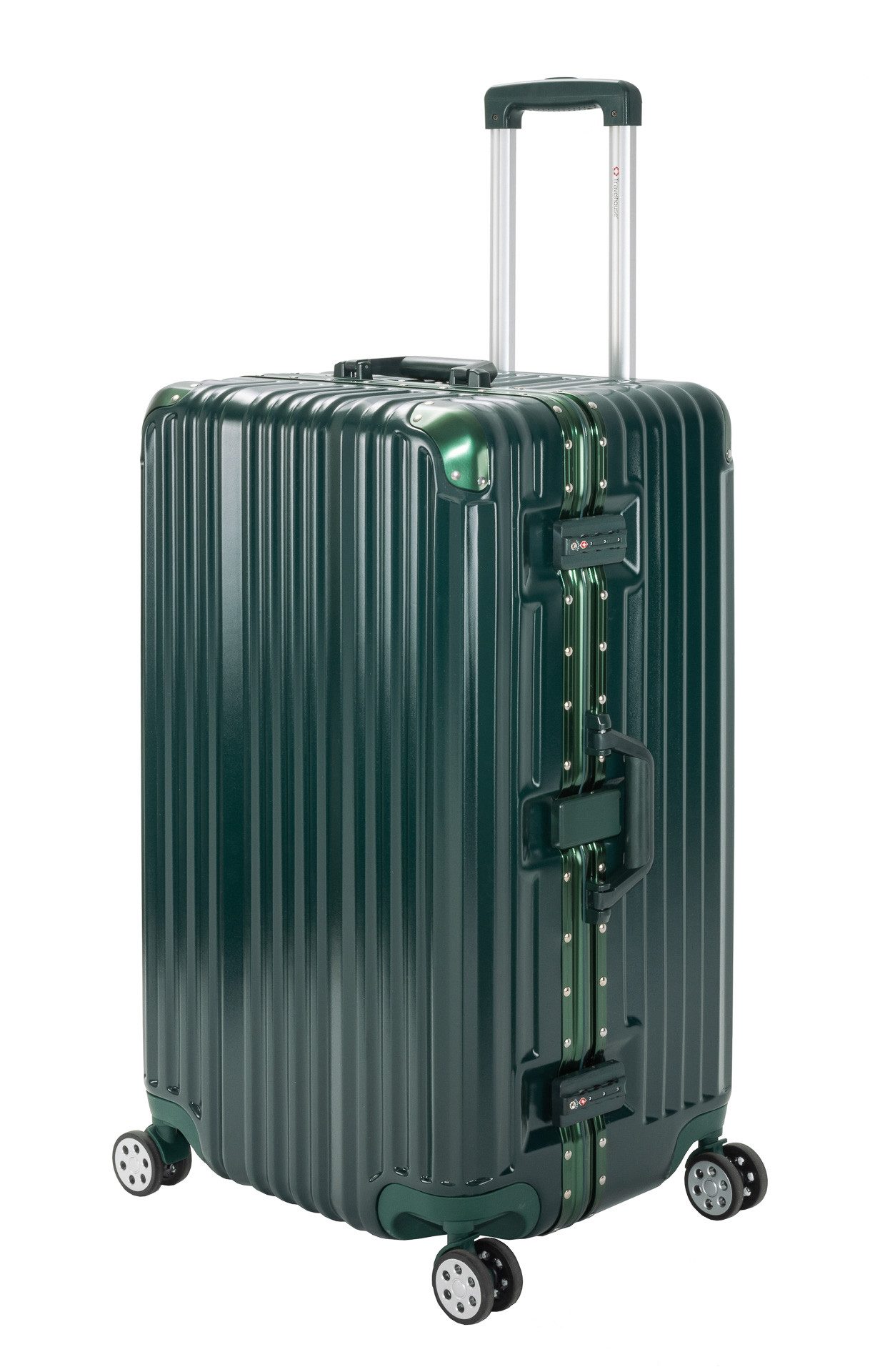 Travelhouse Hartschalen-Trolley London Sports Trunk, 4 Rollen, TSA Zahlenschloss Alu-Rahmen Schnappverschluss Polycarbonat-Hartschale