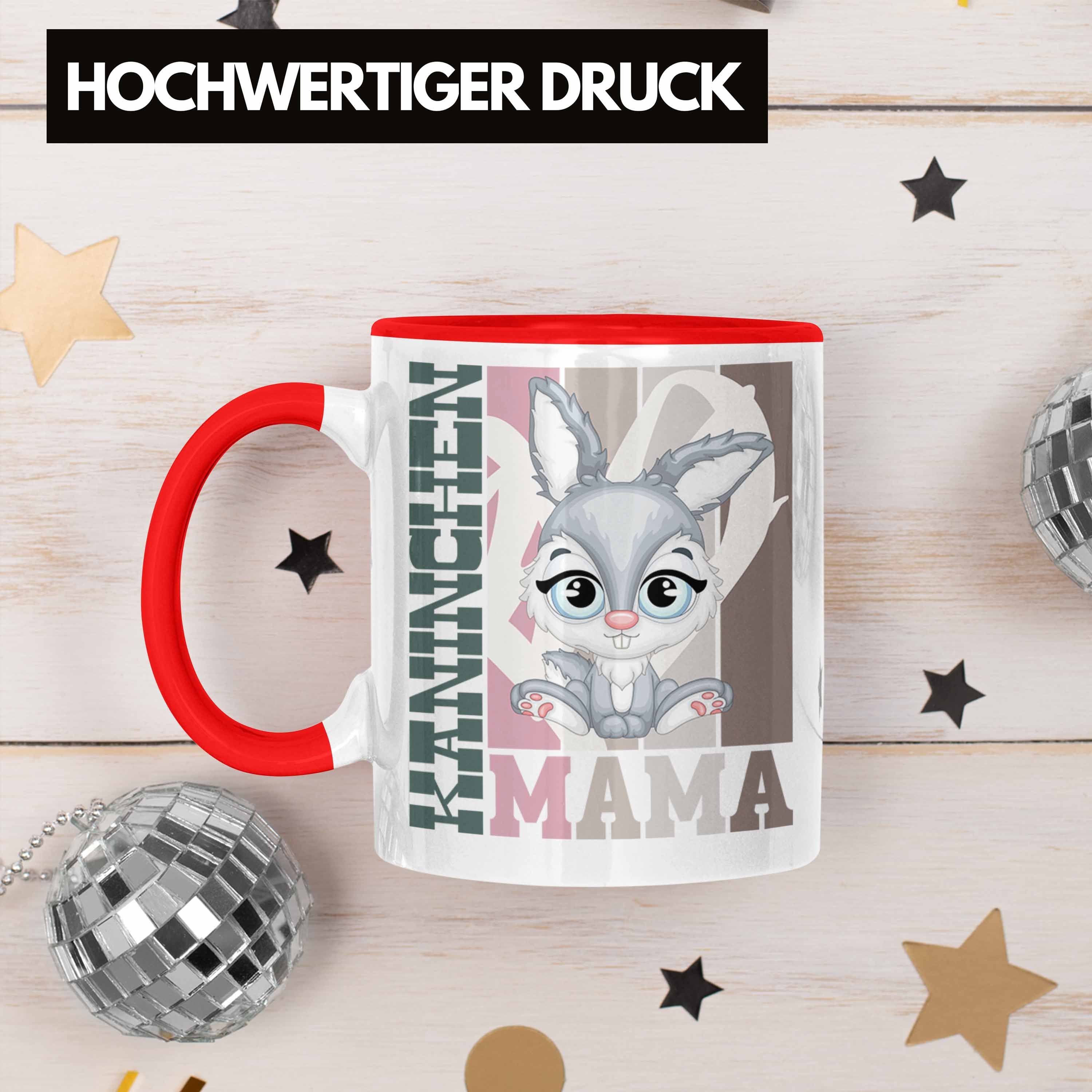 Trendation Hasen Geschenk Mama Tasse - für Besitzerin Rot Kaninchen Trendation Spruch Tasse