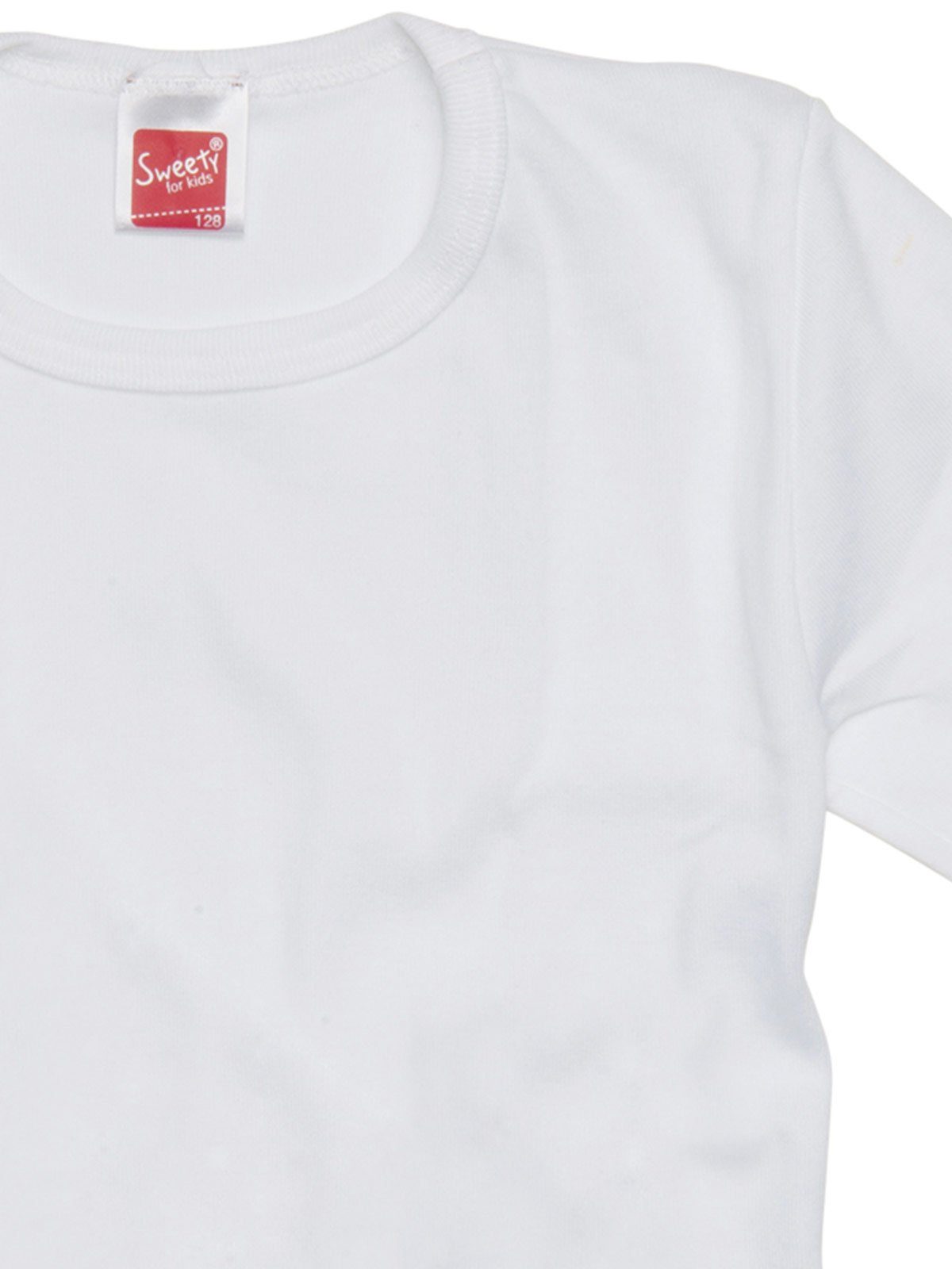 Kids (Stück, Shirt for 1-St) Markenqualität hohe Achselhemd weiss Sweety Kinder Winterwäsche