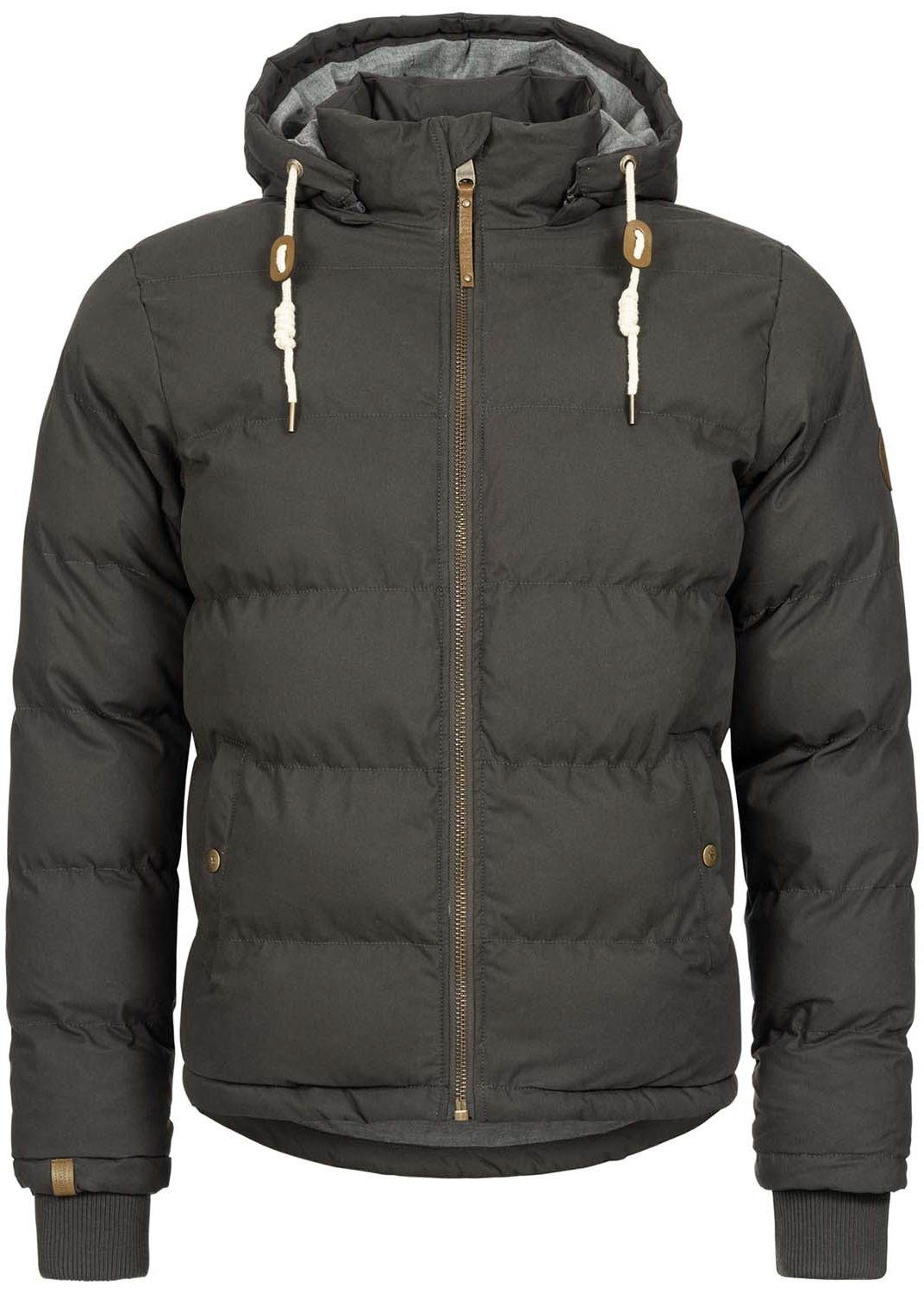 Alessandro Salvarini Winterjacke ASGinio mit abnehmbarer Kapuze Dunkelgrau