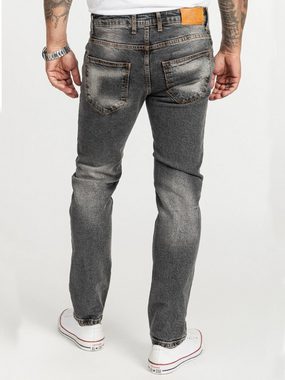 Rock Creek Regular-fit-Jeans Herren Jeans Stonewashed Dunkelgrau RC-2405