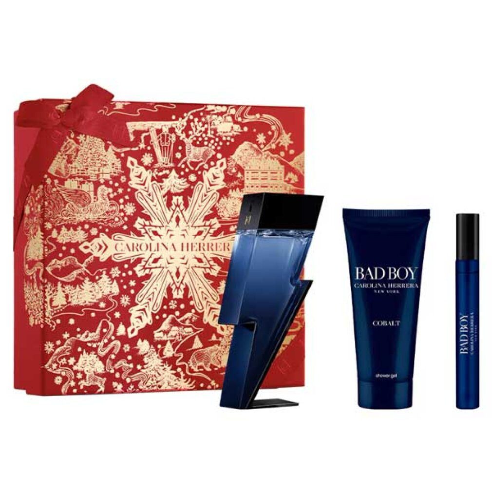 Carolina Herrera Duft-Set Bad Boy Elektro-Etui, Kobaltblau, 100 ml, inkl. Geschenk