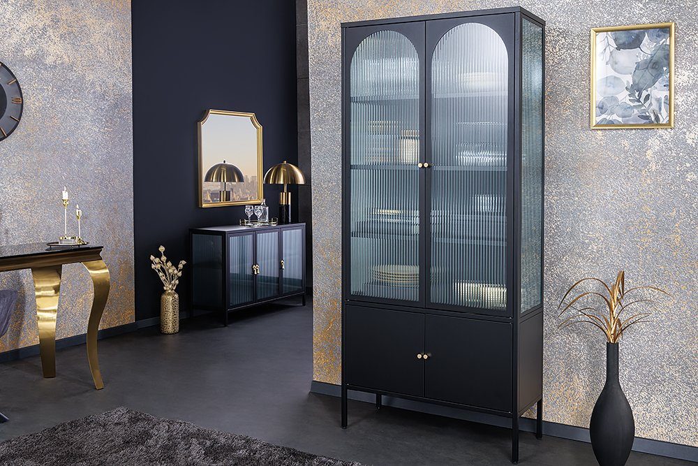 riess-ambiente Vitrine PARIS 180cm schwarz / gold (Einzelartikel, 1-St) Woh günstig online kaufen