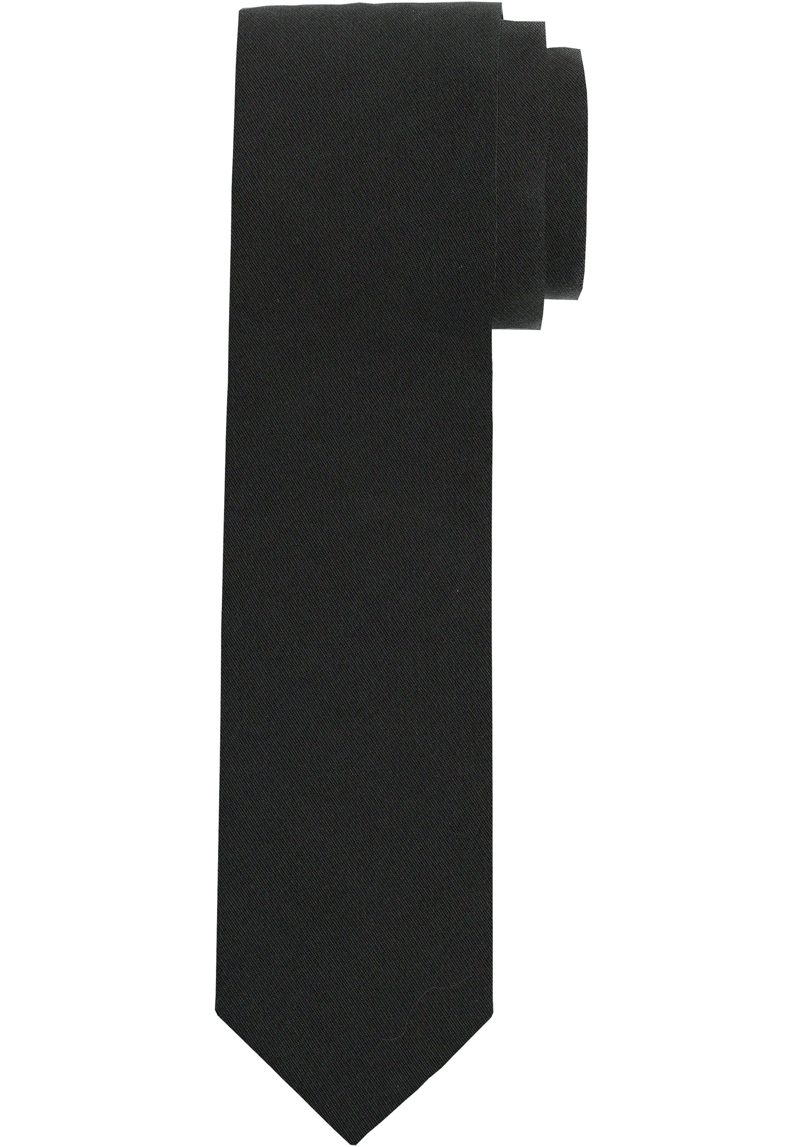 Seidenkrawatte Krawatte schwarz OLYMP
