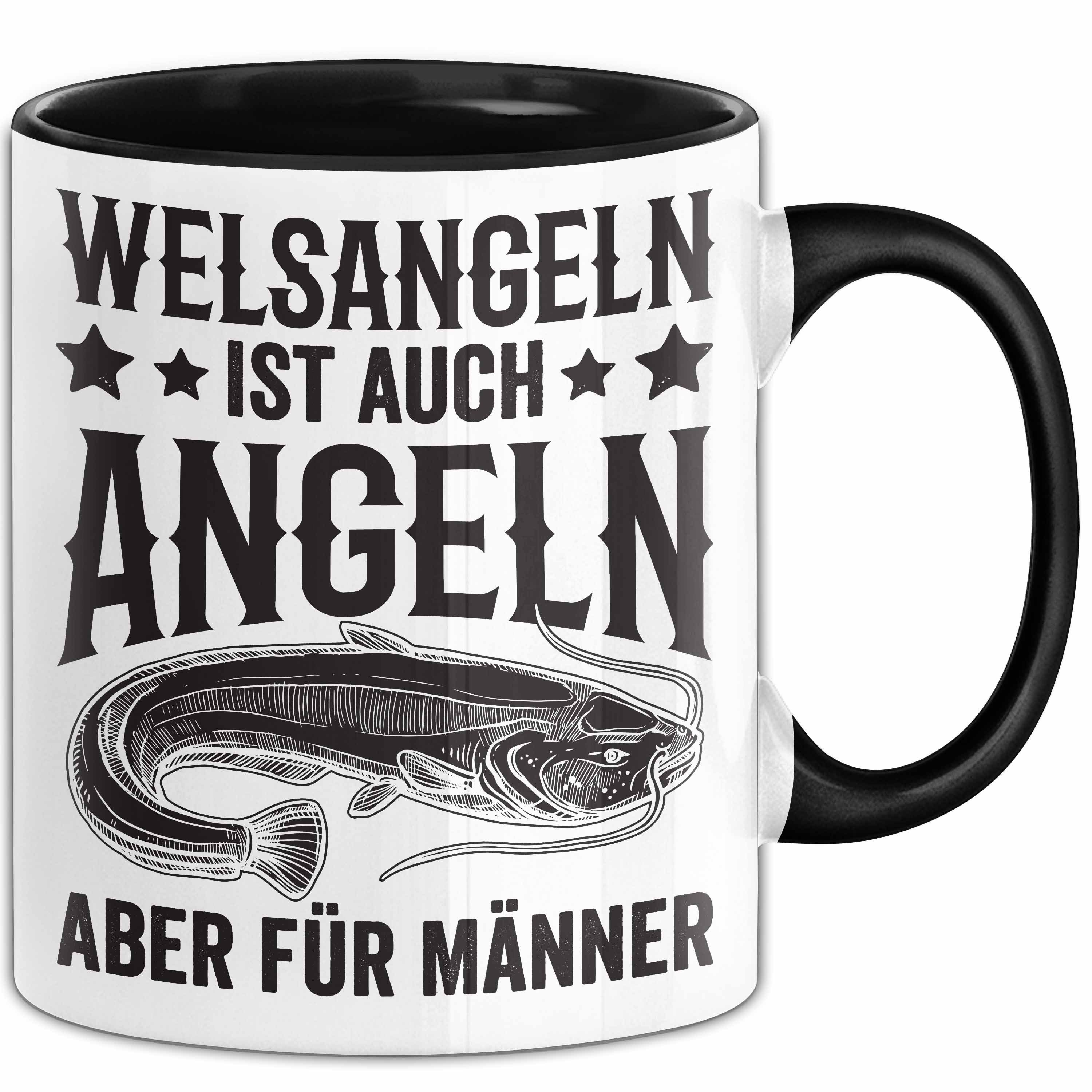 Trendation Tasse Angler Tasse Geschenk Welsangeln Ist Auch Angeln Aber Für Männer Fisch, Keramik
