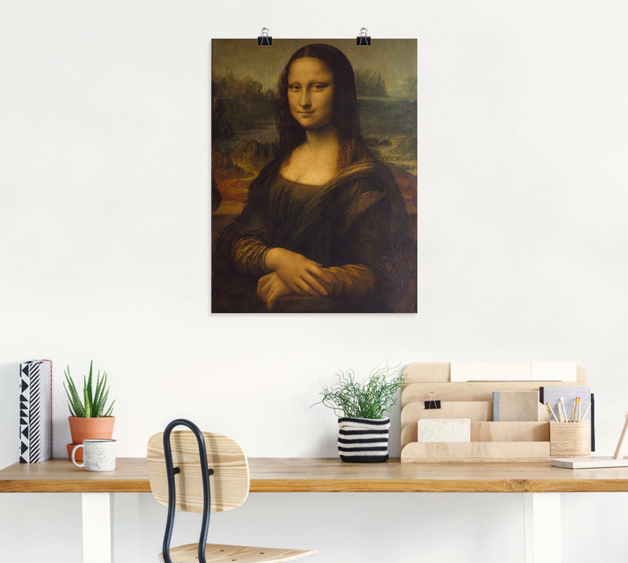Um (1 Porträts Artland in Wandaufkleber Poster Größen Leinwandbild, versch. Wandbild Lisa. St), Mona 1503, oder als