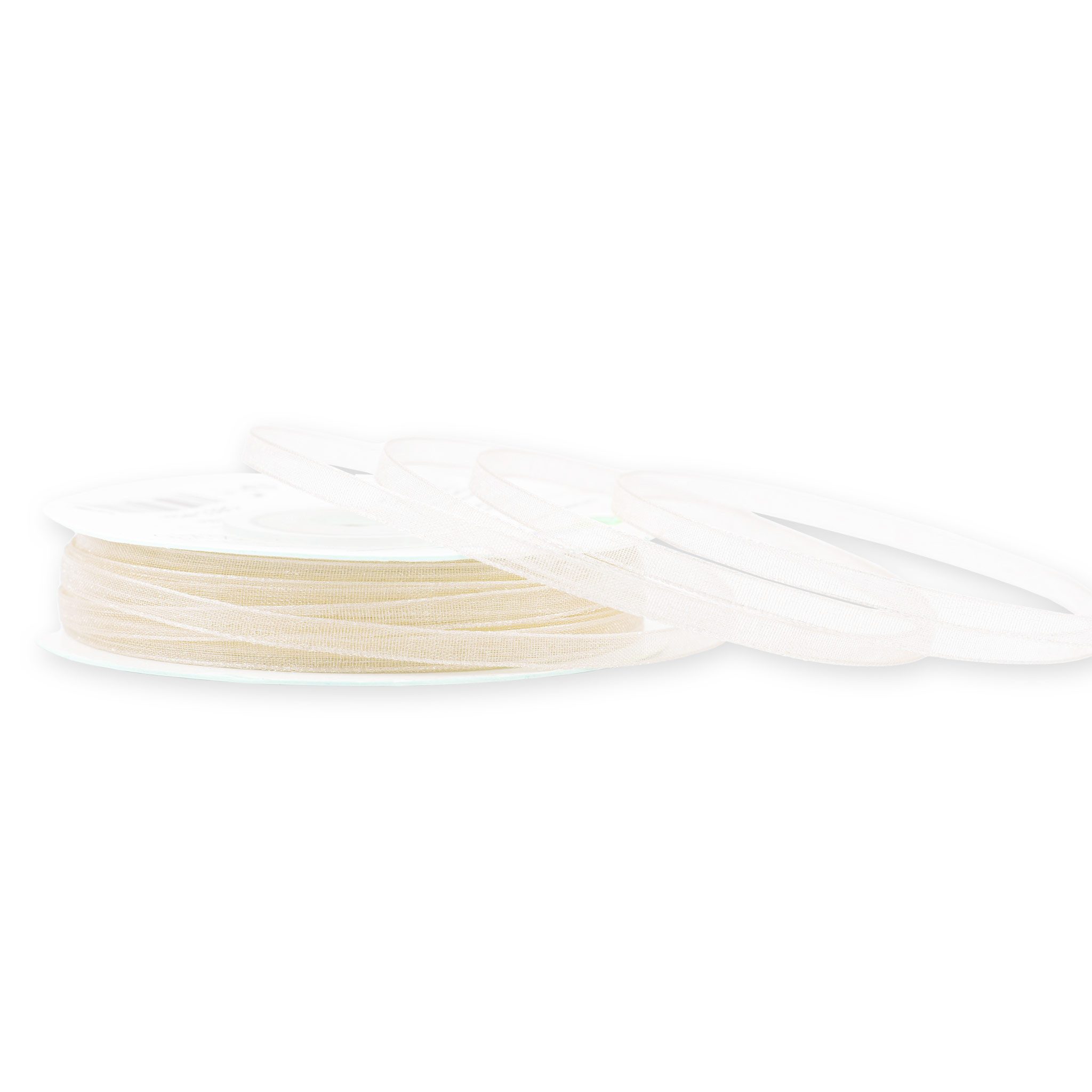 Creativery Organzaband, Organzaband 3mm x 50m Rolle Champagner