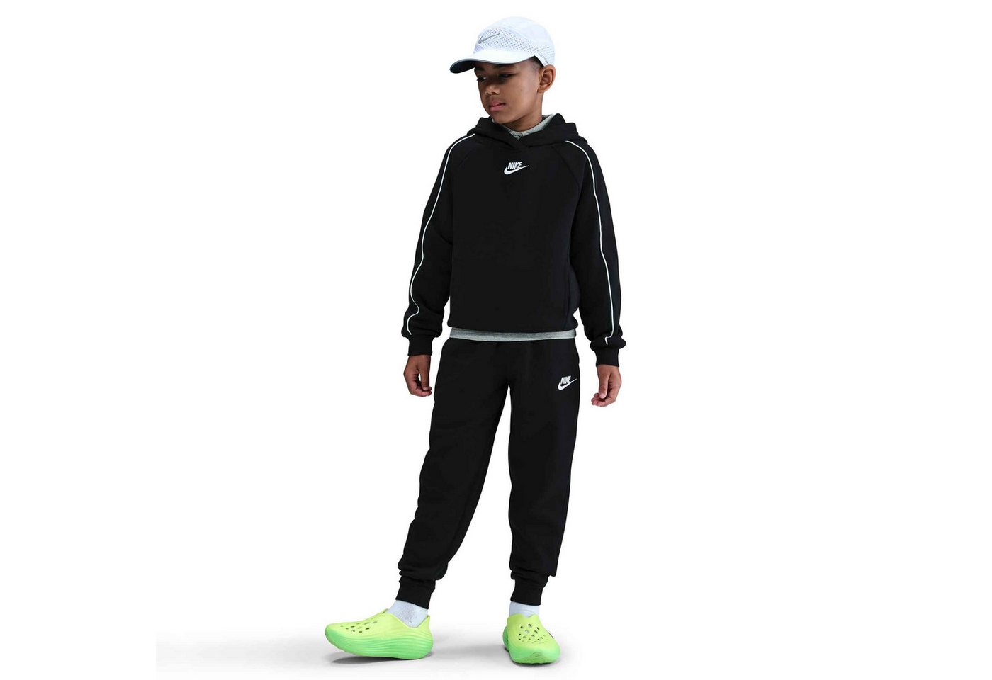 Nike Sportswear Trainingsanzug K NSW CLUB FLC HDY TRACKSUIT (2-tlg), Für Kinder und Jugendliche