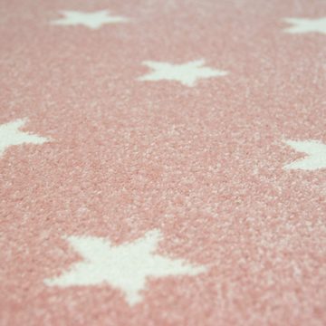 Teppich Kinder Spielteppich Stern in Rosa mit Sternenmuster, Teppich-Traum, sternförmig, Höhe: 13 mm