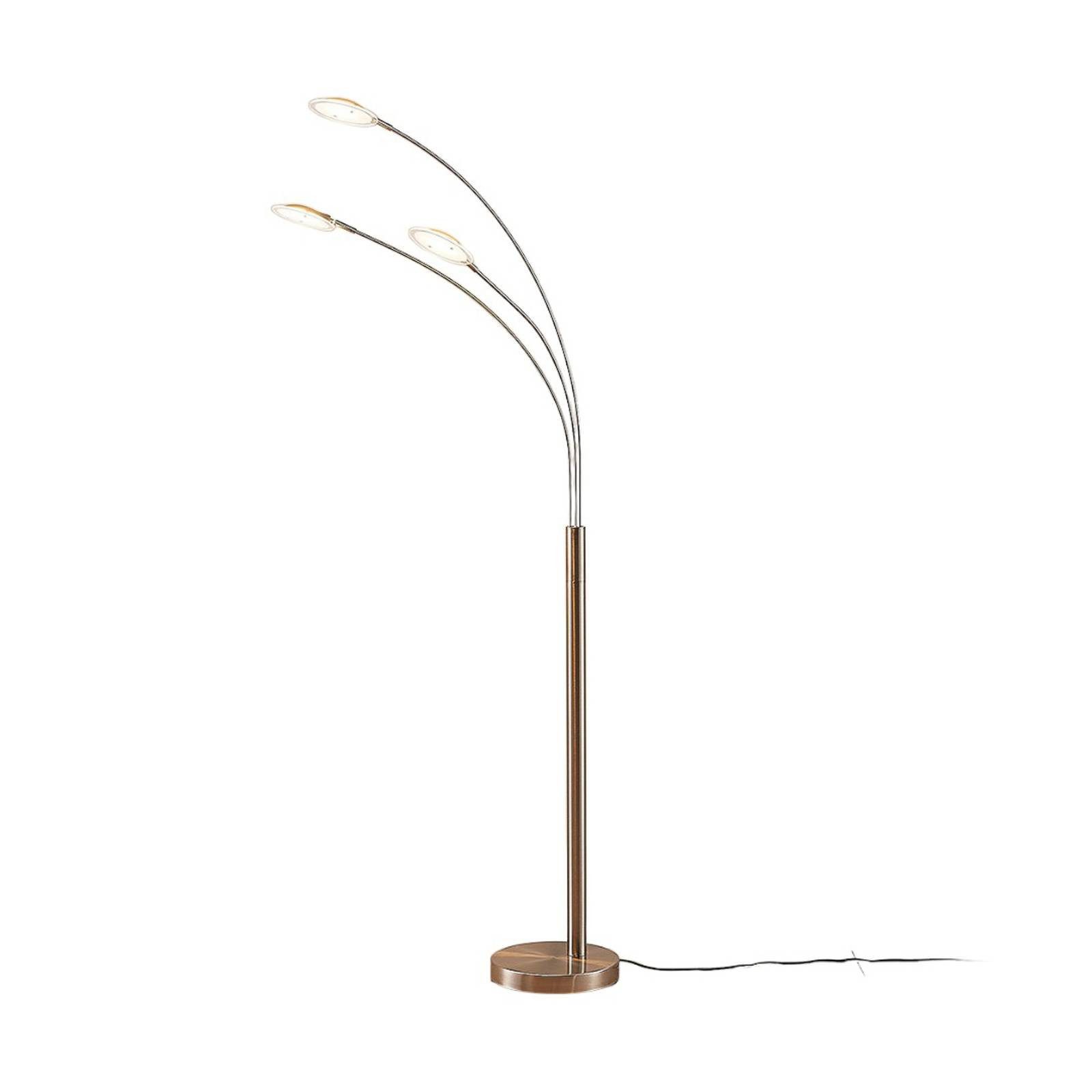 Lindby Stehlampe Anea, LED, Metall, Alu warmweiß IP20, 3 x 2,9 W LED, warmw günstig online kaufen