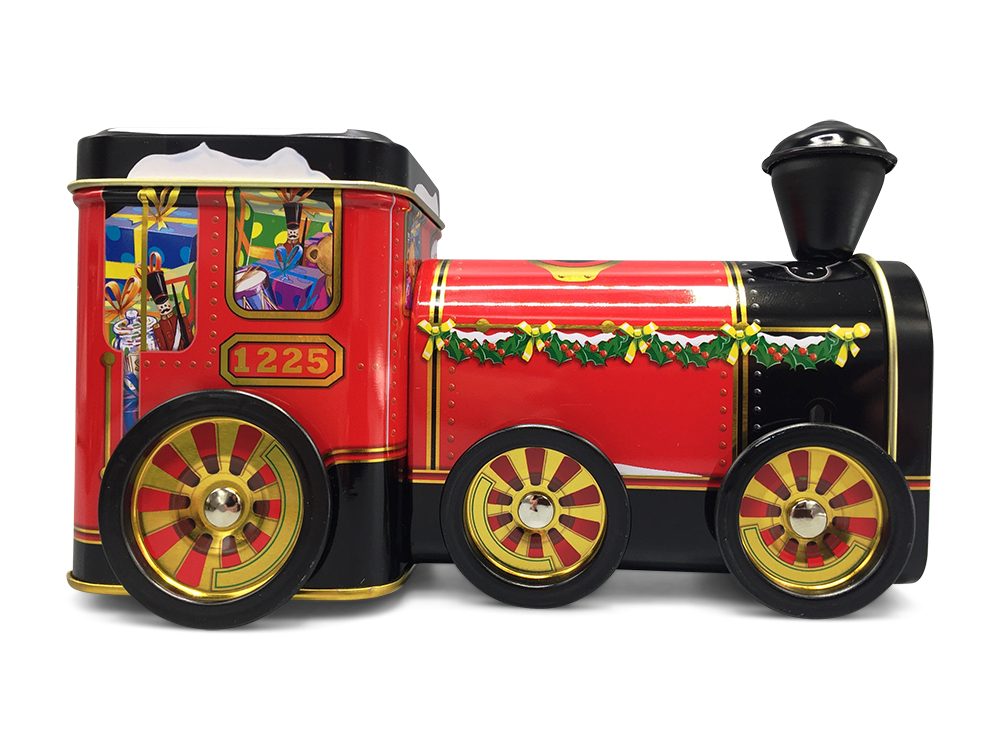 MediMuc Keksdose Santa Lokomotive grün oder rot