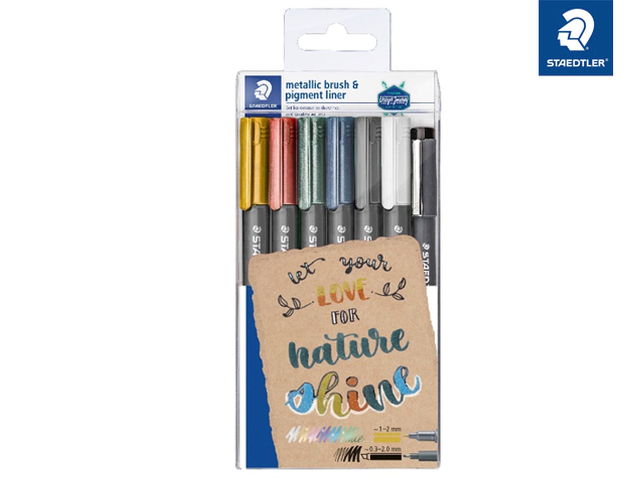 STAEDTLER Malstift Staedtler Metallic&white brush 6 ST & 1 pigm.