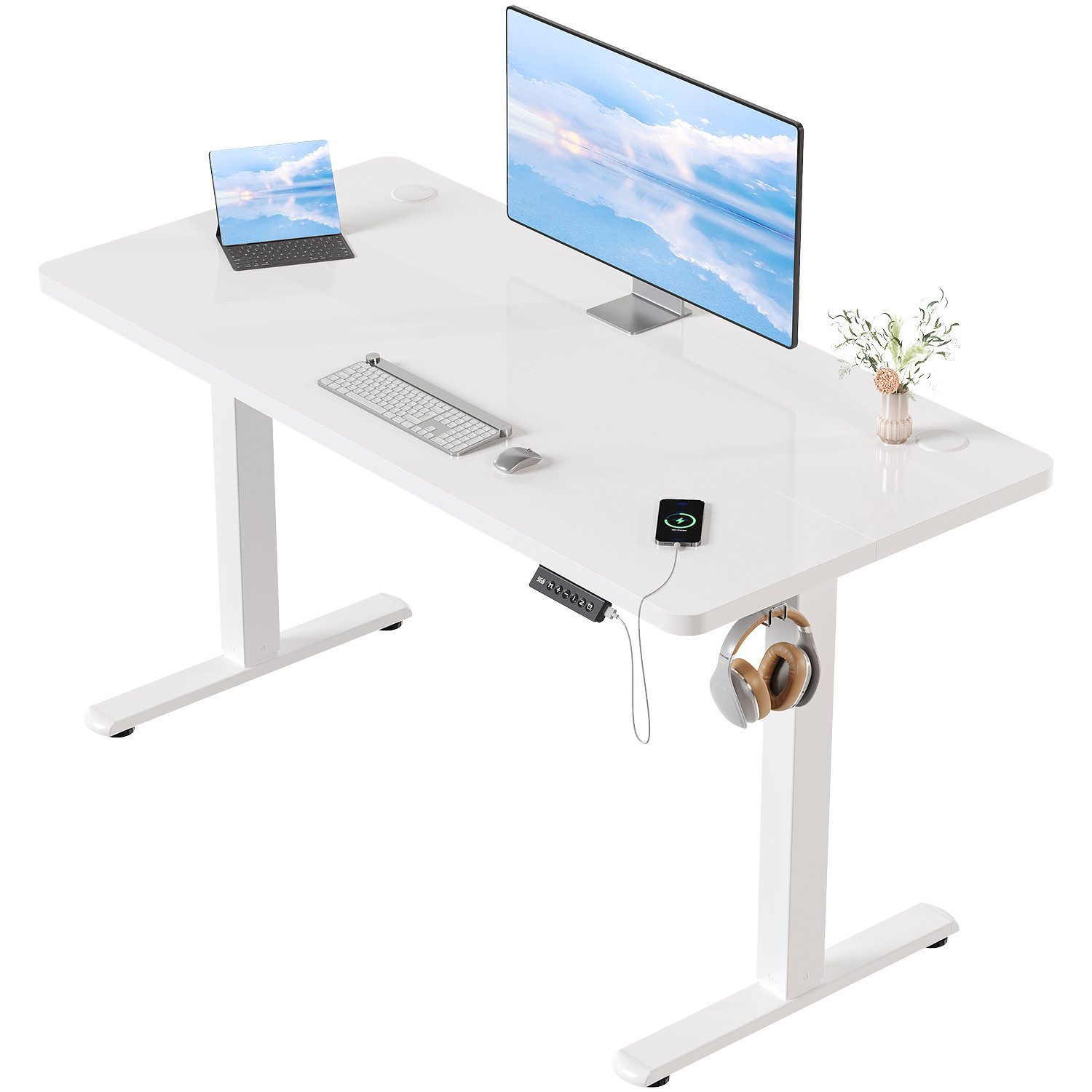 HOMALL Schreibtisch Schreibtisch Höhenverstellbarer mit Gedächtnis und Sitz günstig online kaufen