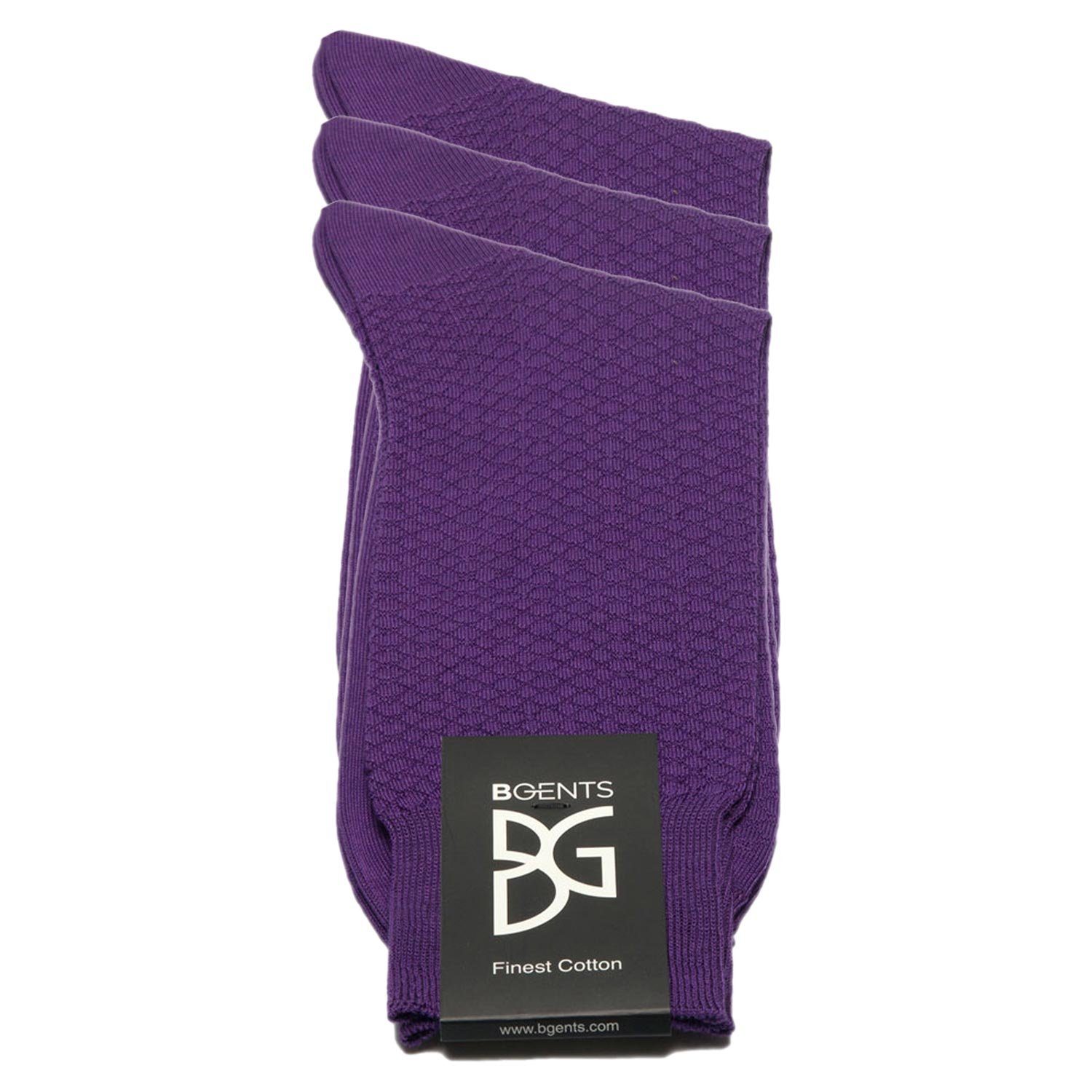 Classic Socken 3er - Ultra Packung, Violet aus (3er BGENTS Socken reiner Frankfurt Packung) Businesssocken merzerisierter 3er Baumwolle