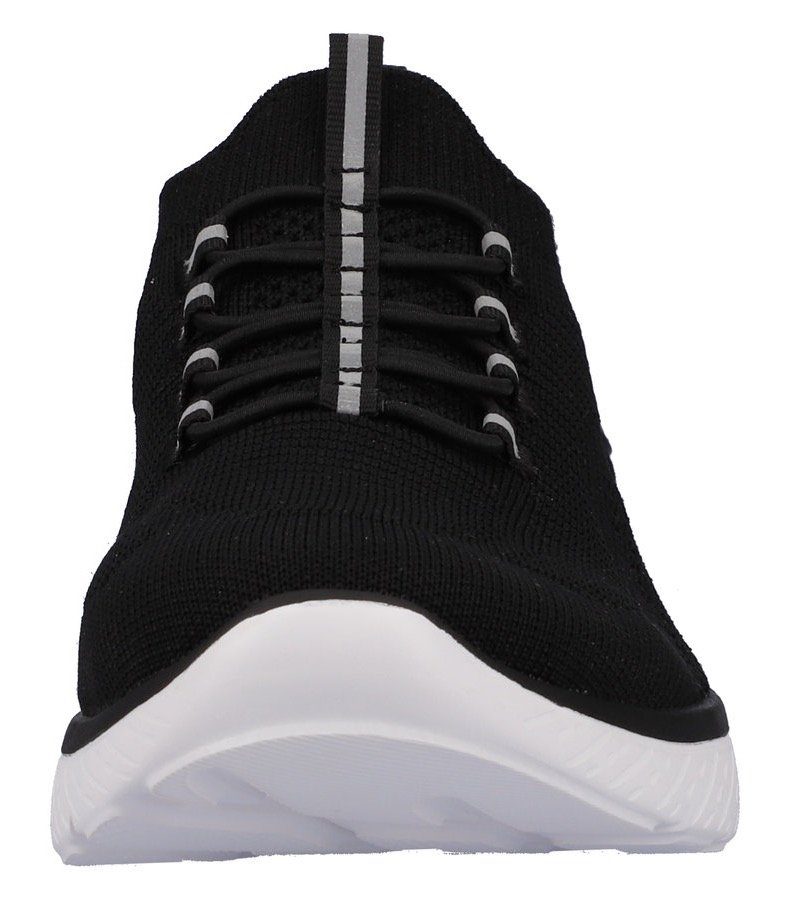 Elastik-Einstieg Sneaker schwarz mit Slip-On Rieker