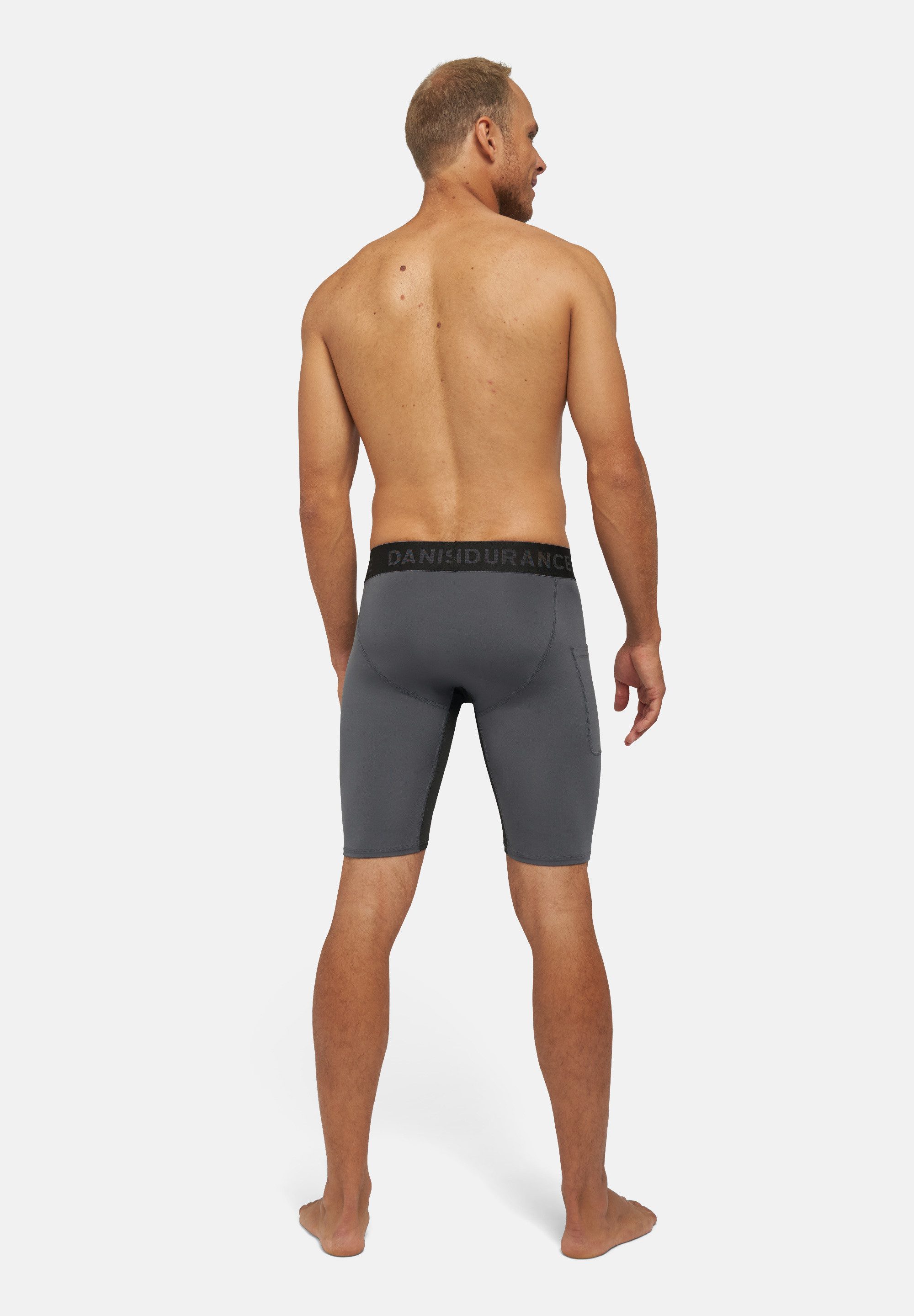 DANISH ENDURANCE Shorts Compression Shorts (2er-Pack) Lange Laufhose mit Taschen, reduziert Muskelkontraktionen