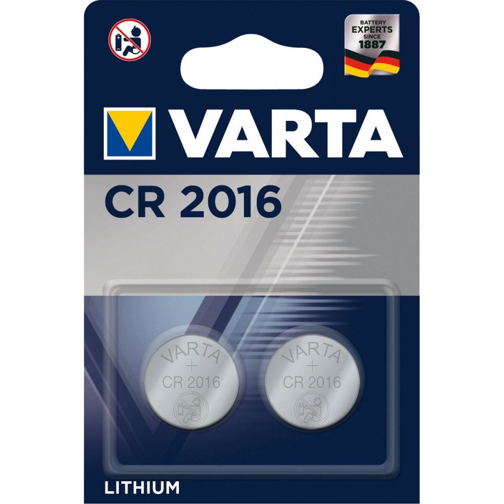 Varta CR2016 2er Blister Knopfzelle Batterien. Akku