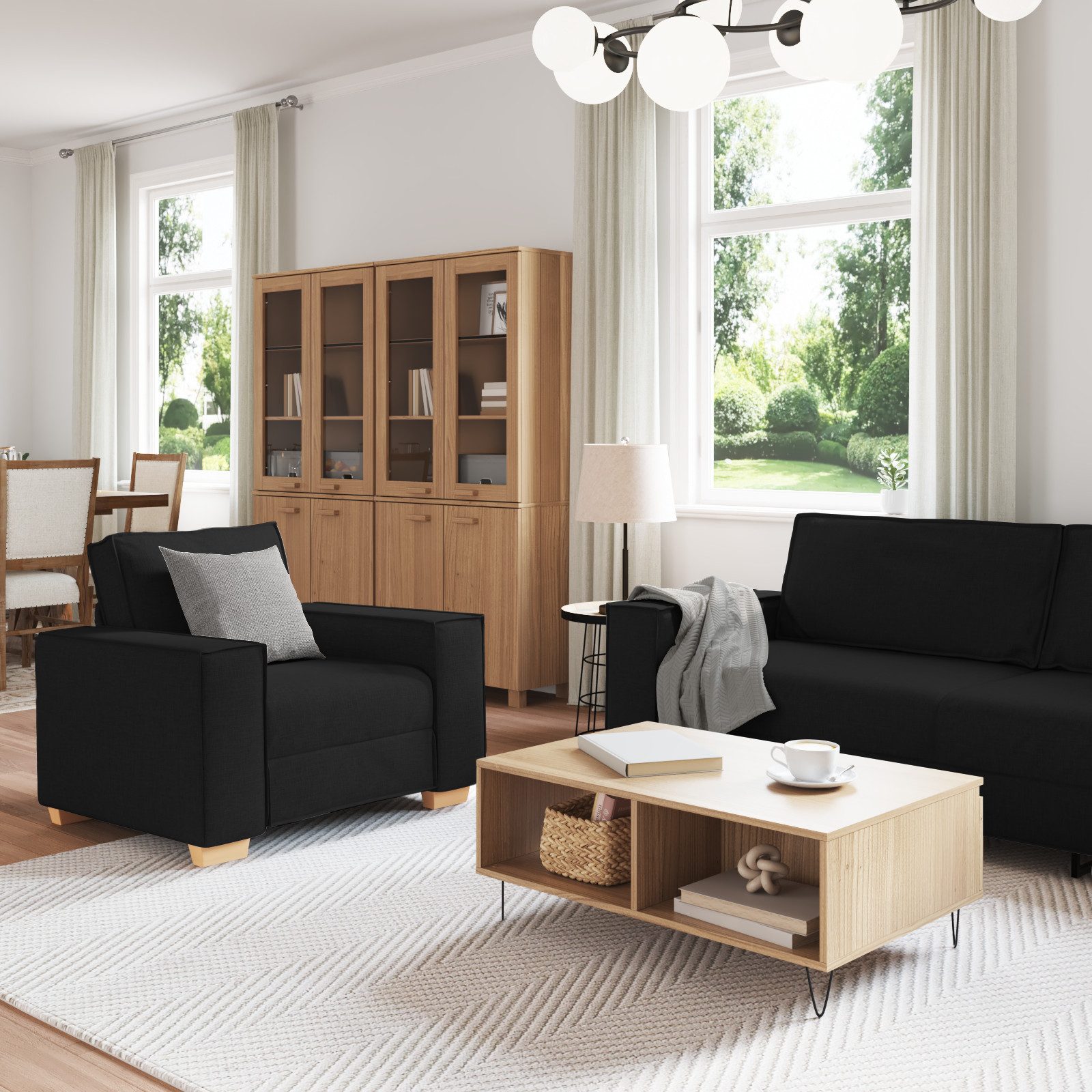 vidaXL Sofa 3-tlg. Sofagarnitur mit Kissen günstig online kaufen